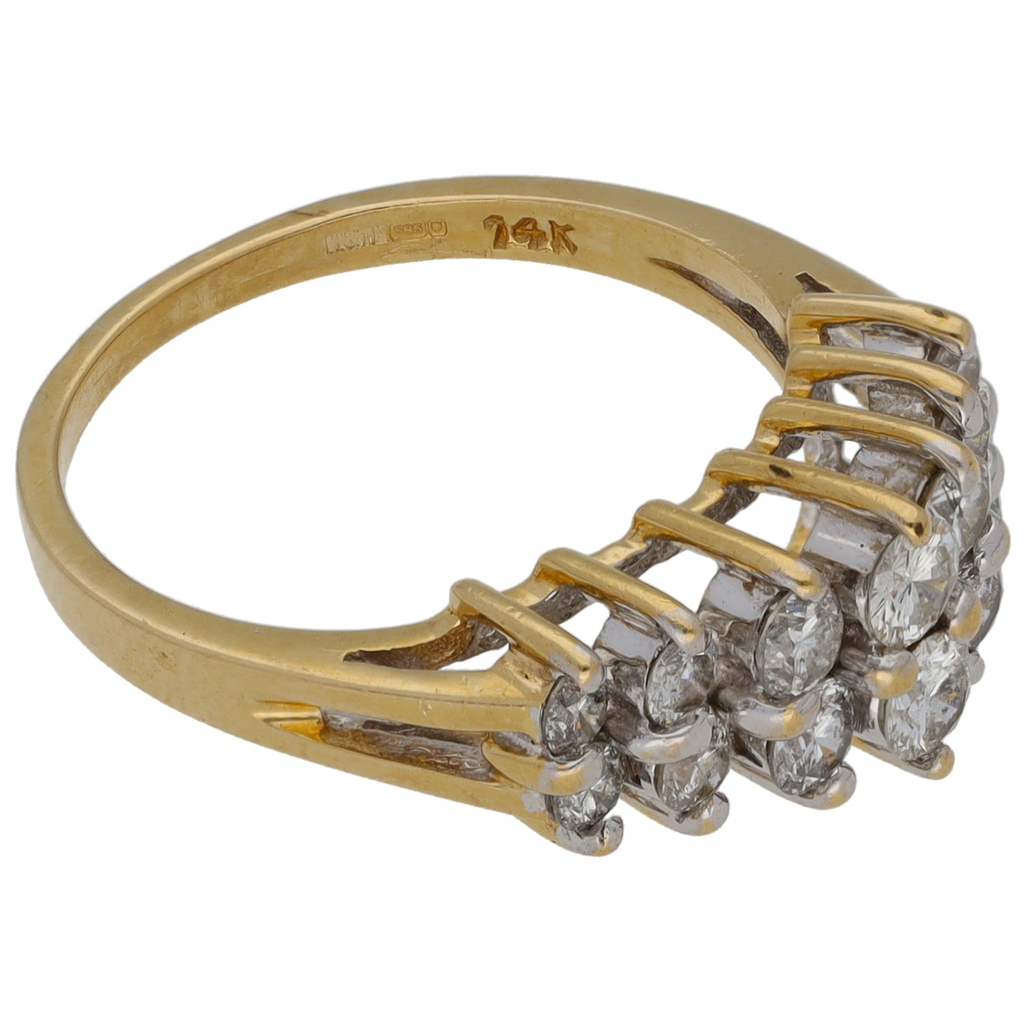 14ct Gold 0.58ct Diamond Dress/Cocktail Ring Size M