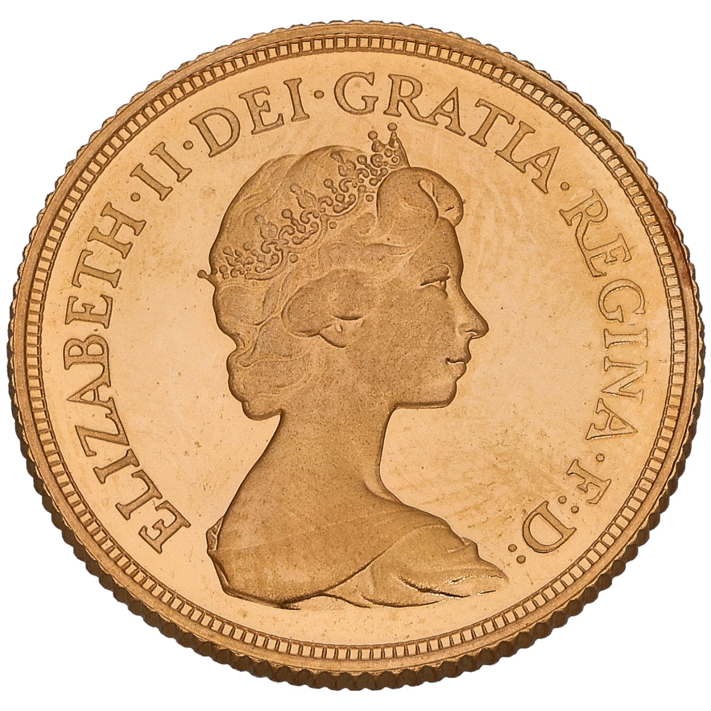 22ct Gold Queen Elizabeth II Full Sovereign Coin 1982