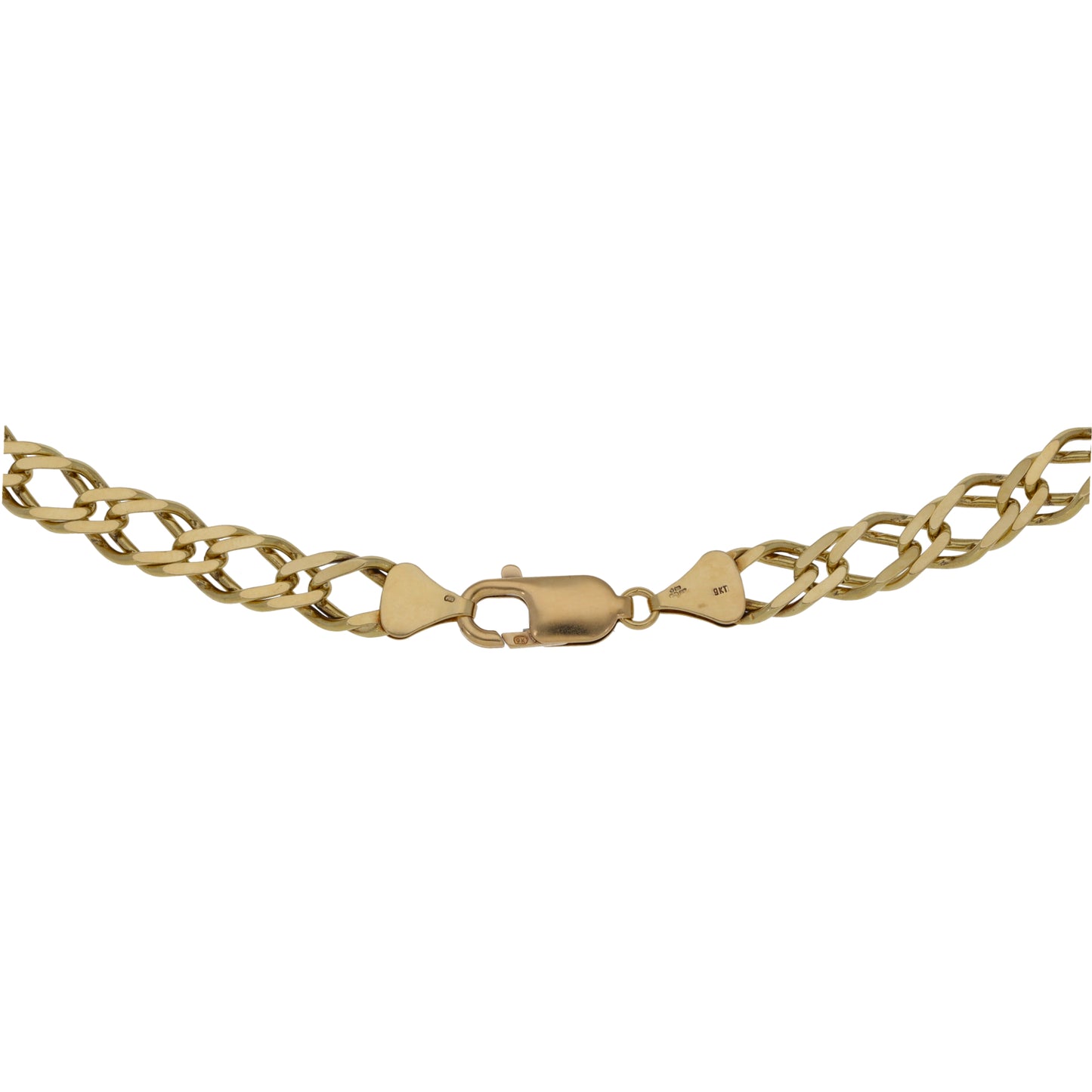 9ct Gold Double Curb Chain 20"