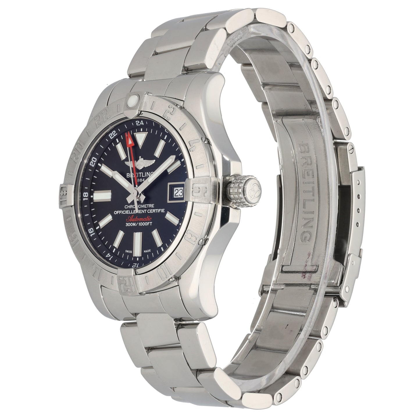 Breitling Avenger II GMT A32390 43mm Stainless Steel Watch