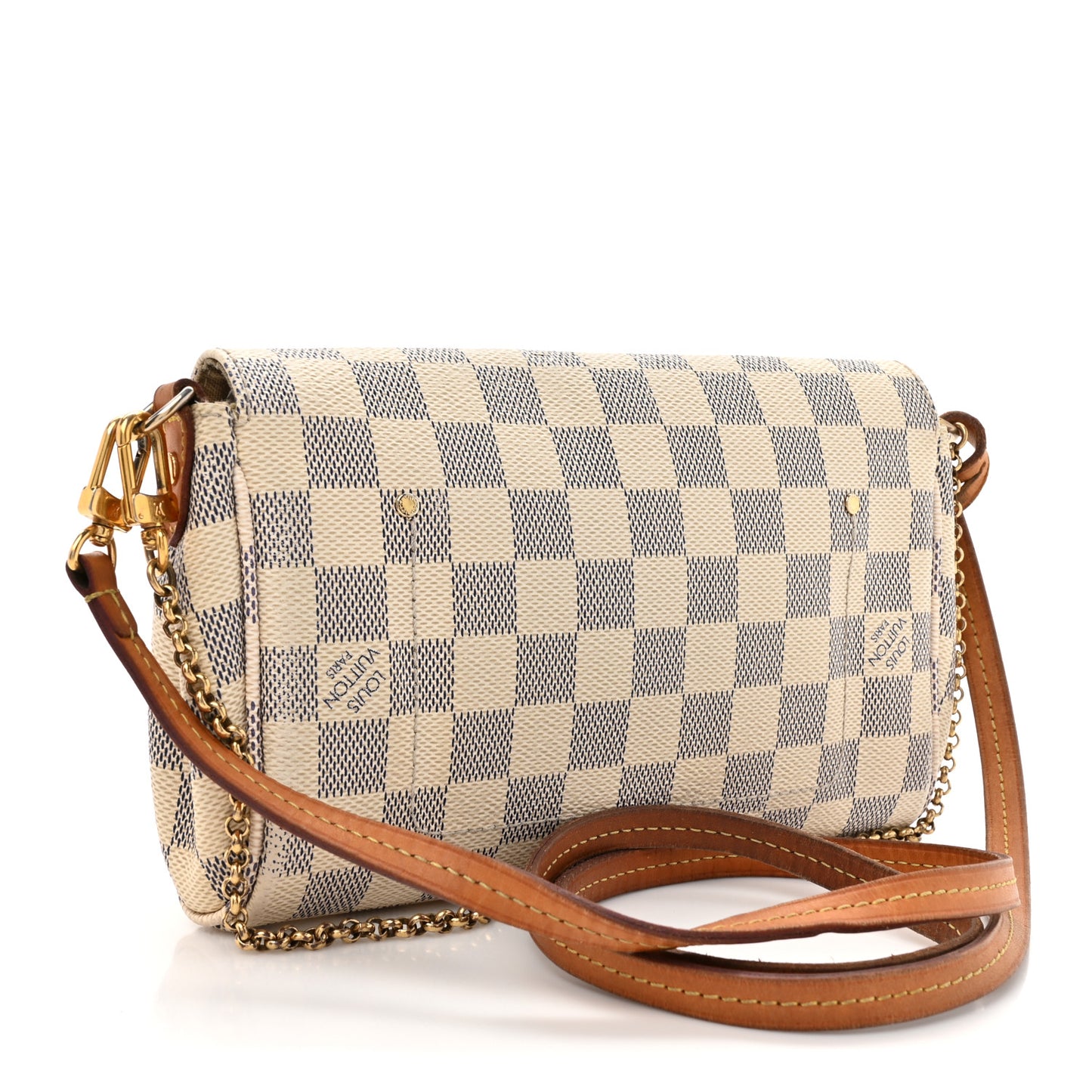 Louis Vuitton Favorite MM Damier Azur Coated Canvas Bag - White