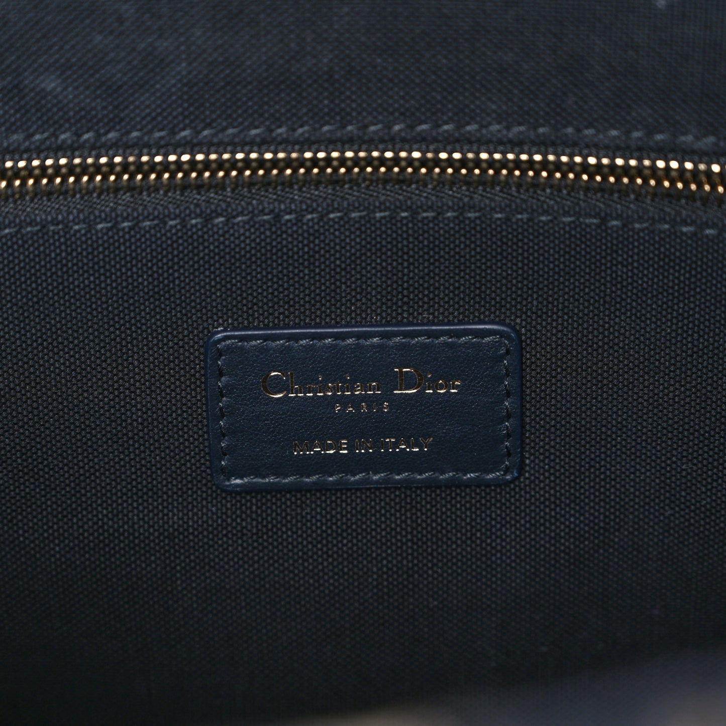 Christian Dior Medium Book Tote Oblique Calfskin Leather Bag - Navy