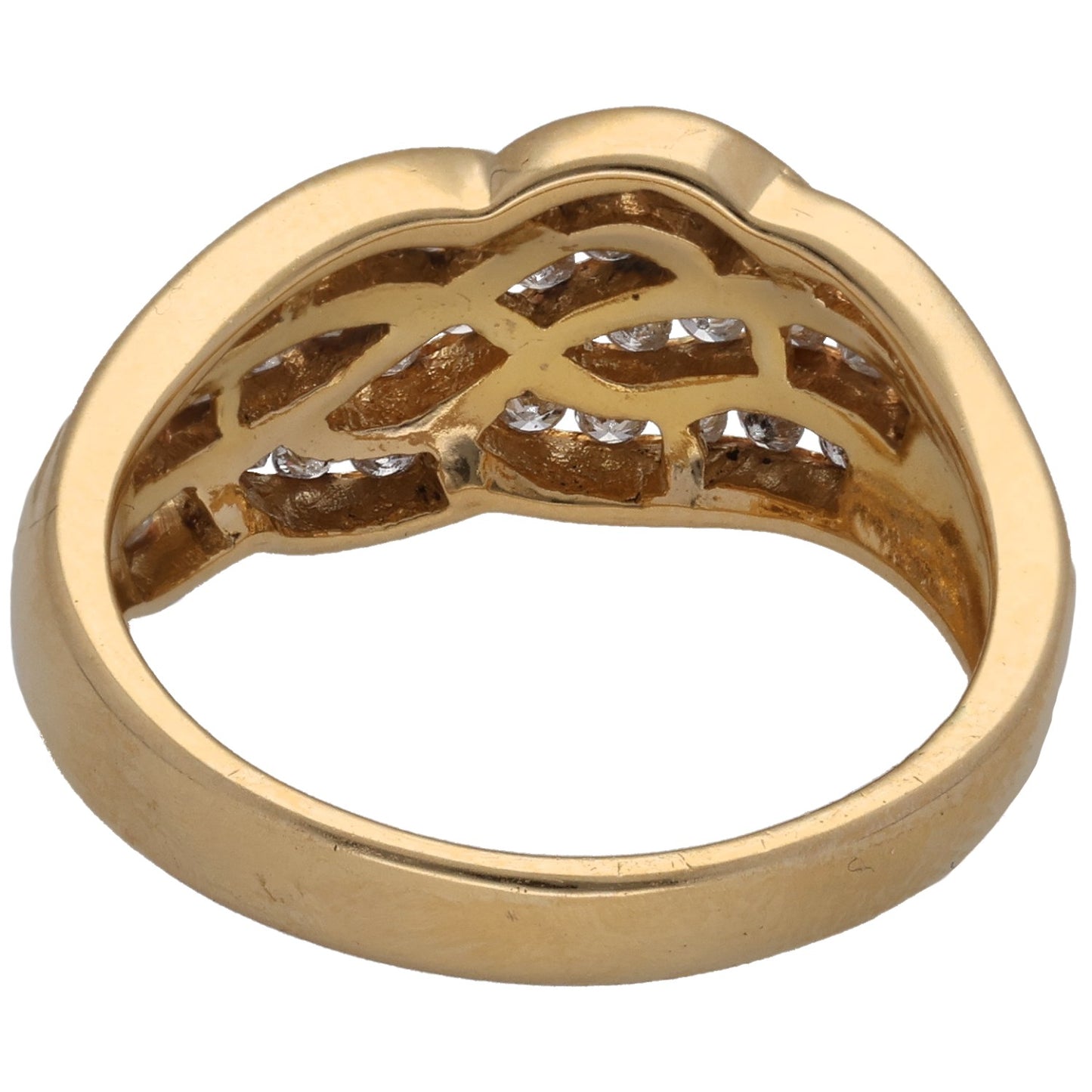 18ct Gold 0.32ct Diamond Alternative Ring Size M