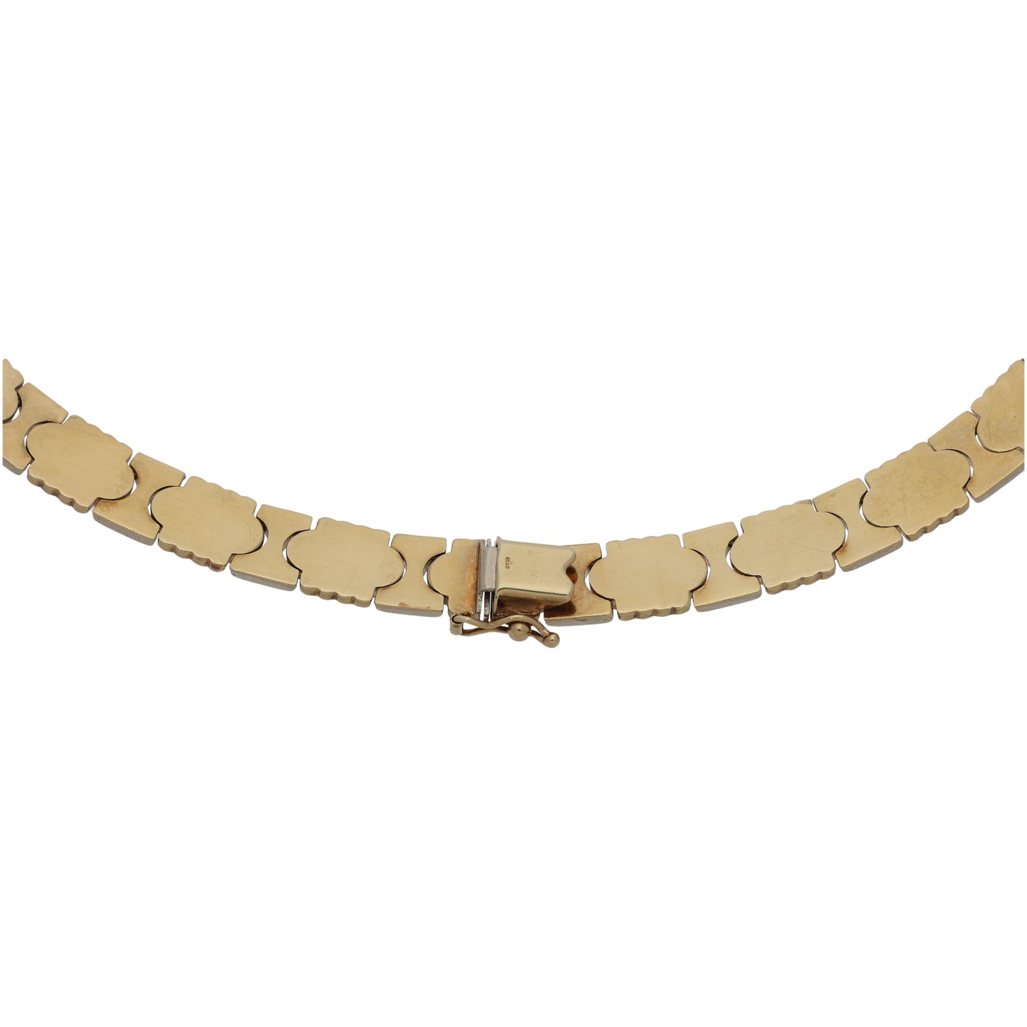 9ct Bicolour Gold Fancy Necklace 16"