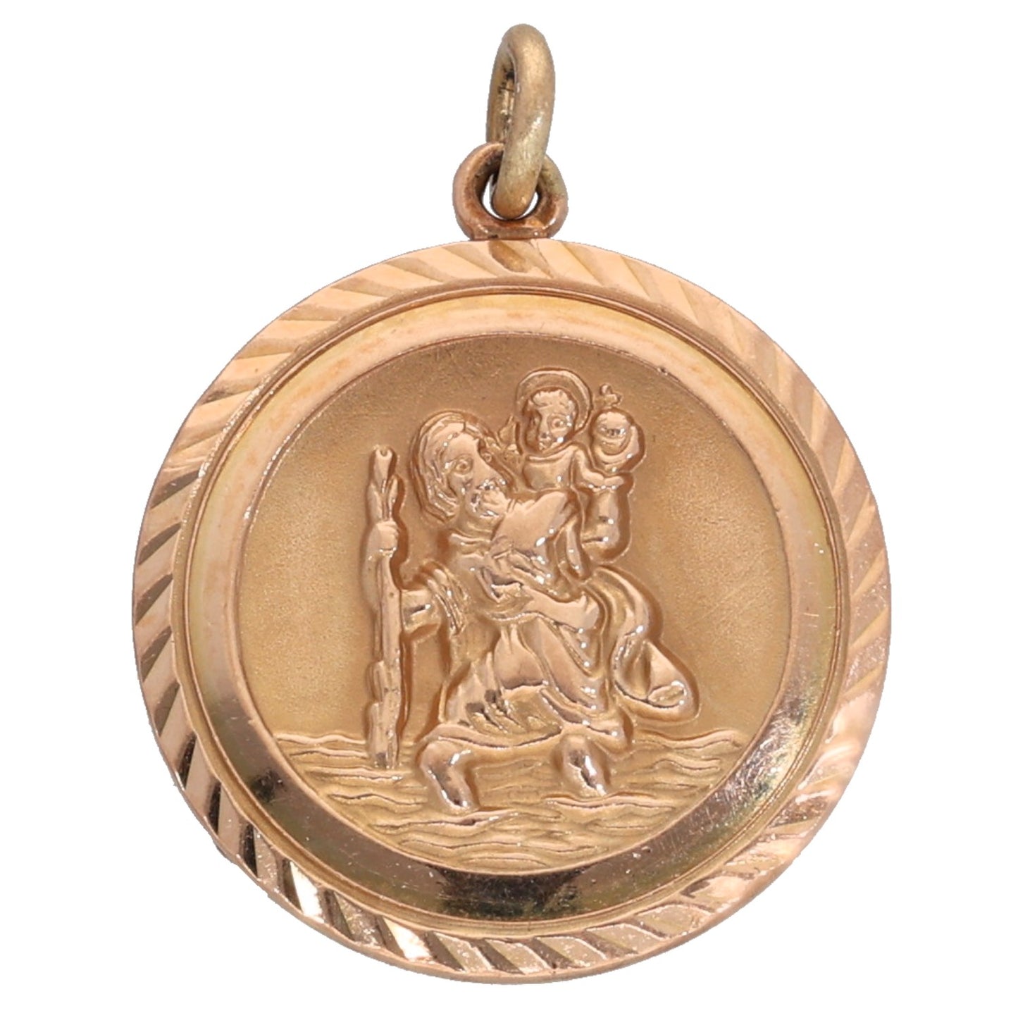 9ct Rose Gold St Christopher Pendant
