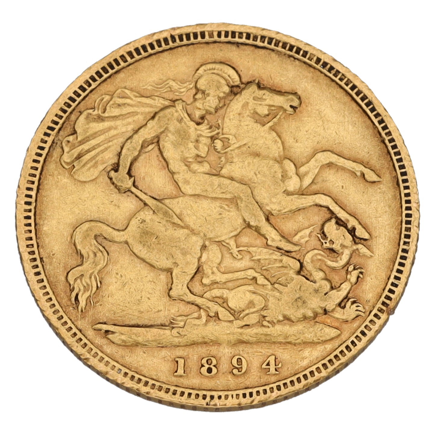22ct Gold Queen Victoria Half Sovereign Coin 1894