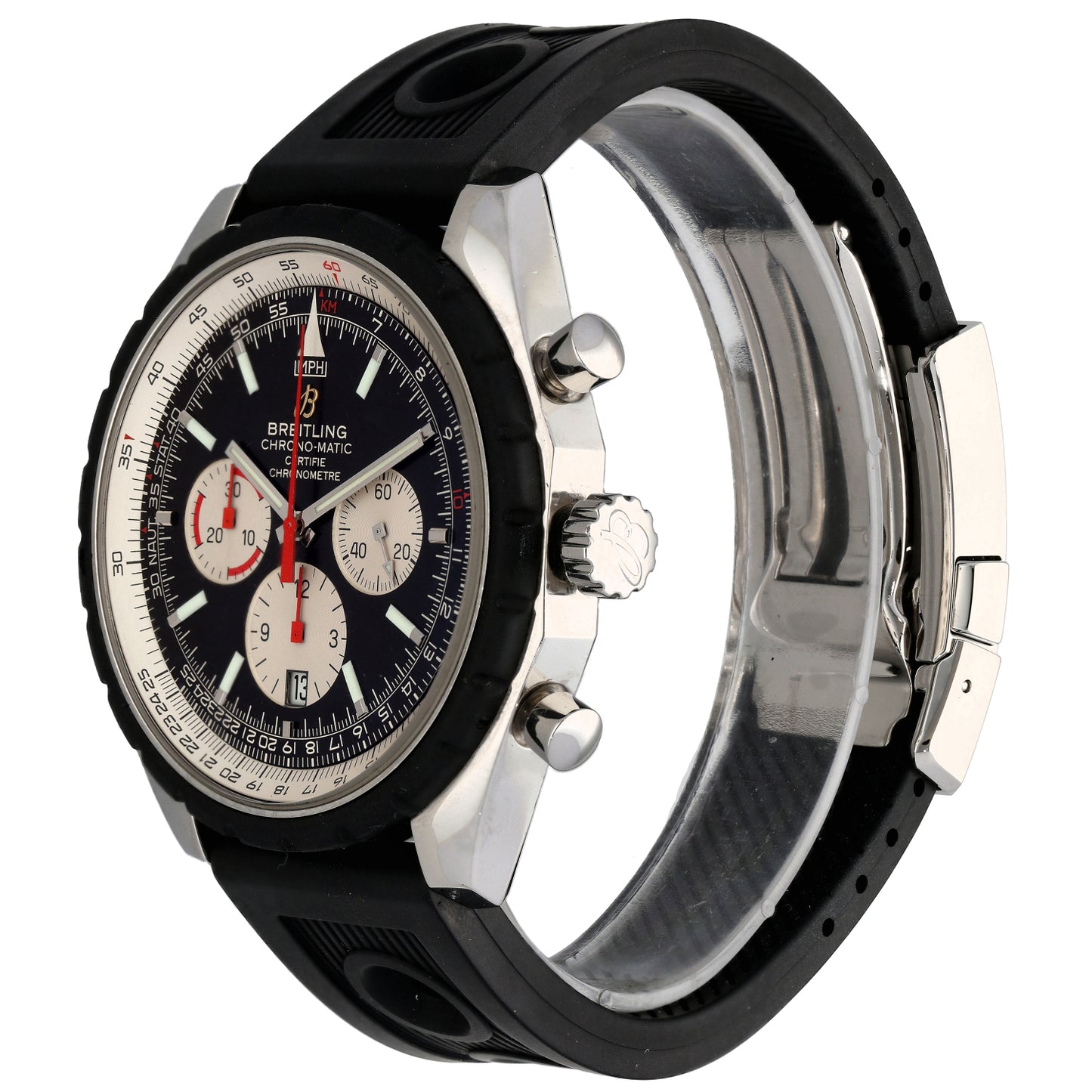 Breitling Chronomatic A14360 49mm Stainless Steel Watch