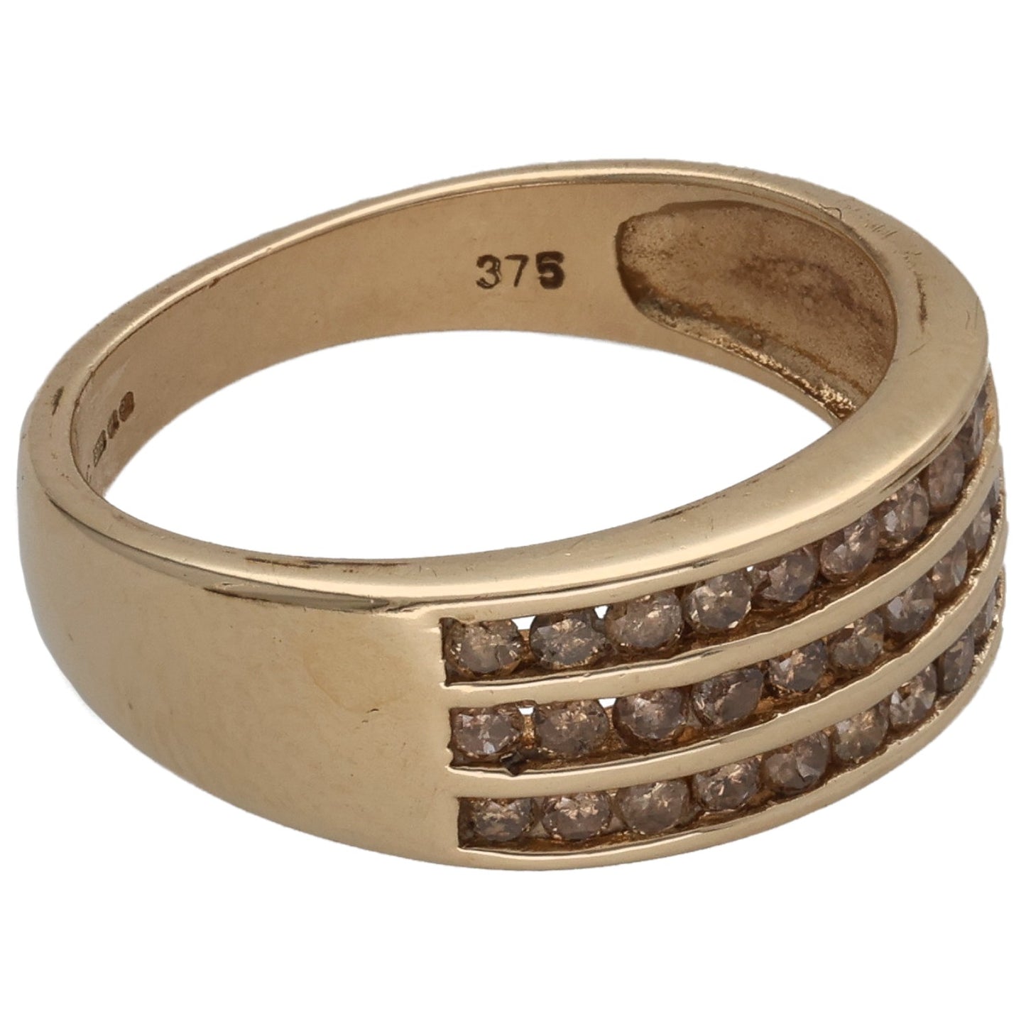 9ct Gold 0.66ct Diamond Dress/Cocktail Ring Size L