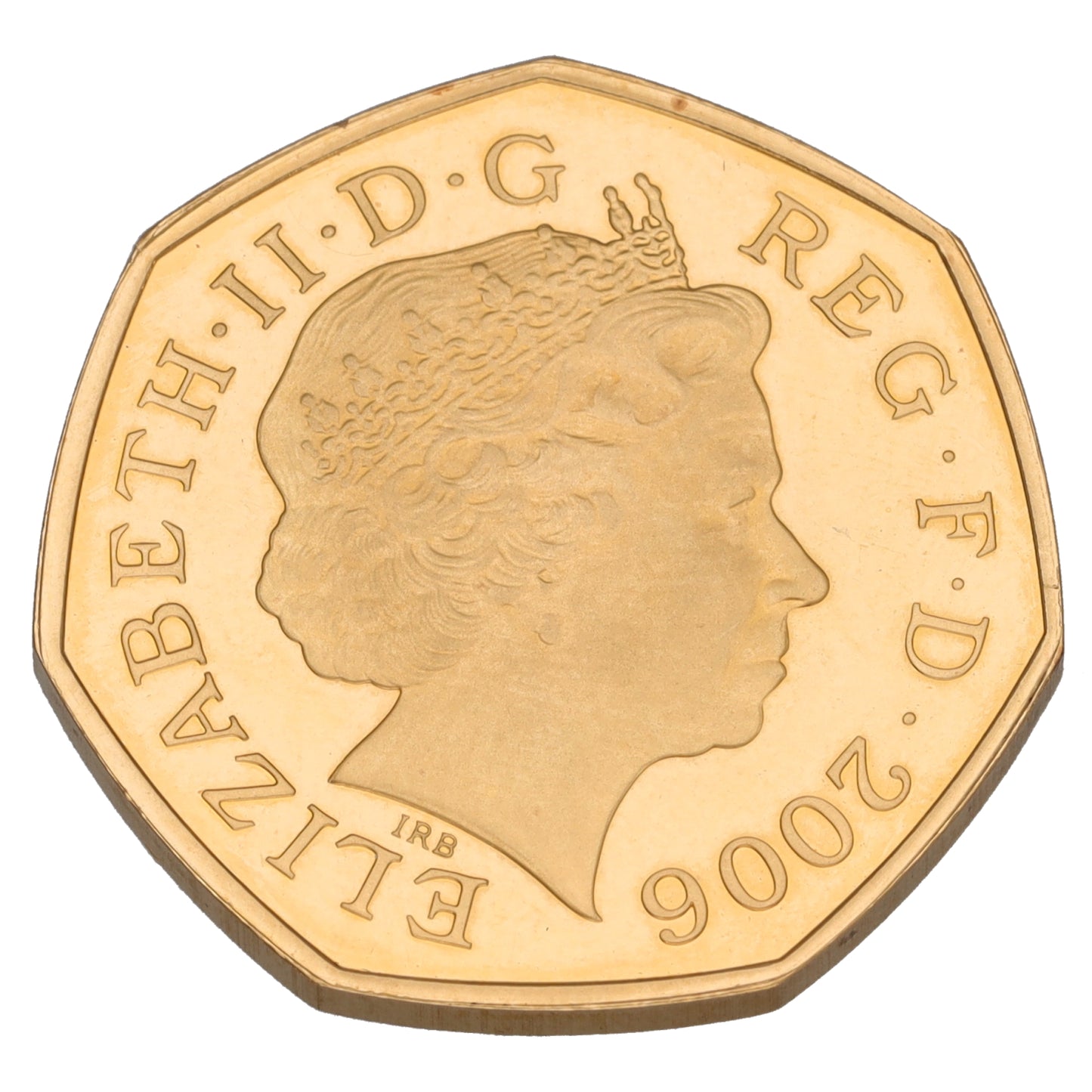 22ct Gold British Military Fifty Pence Coin 2006