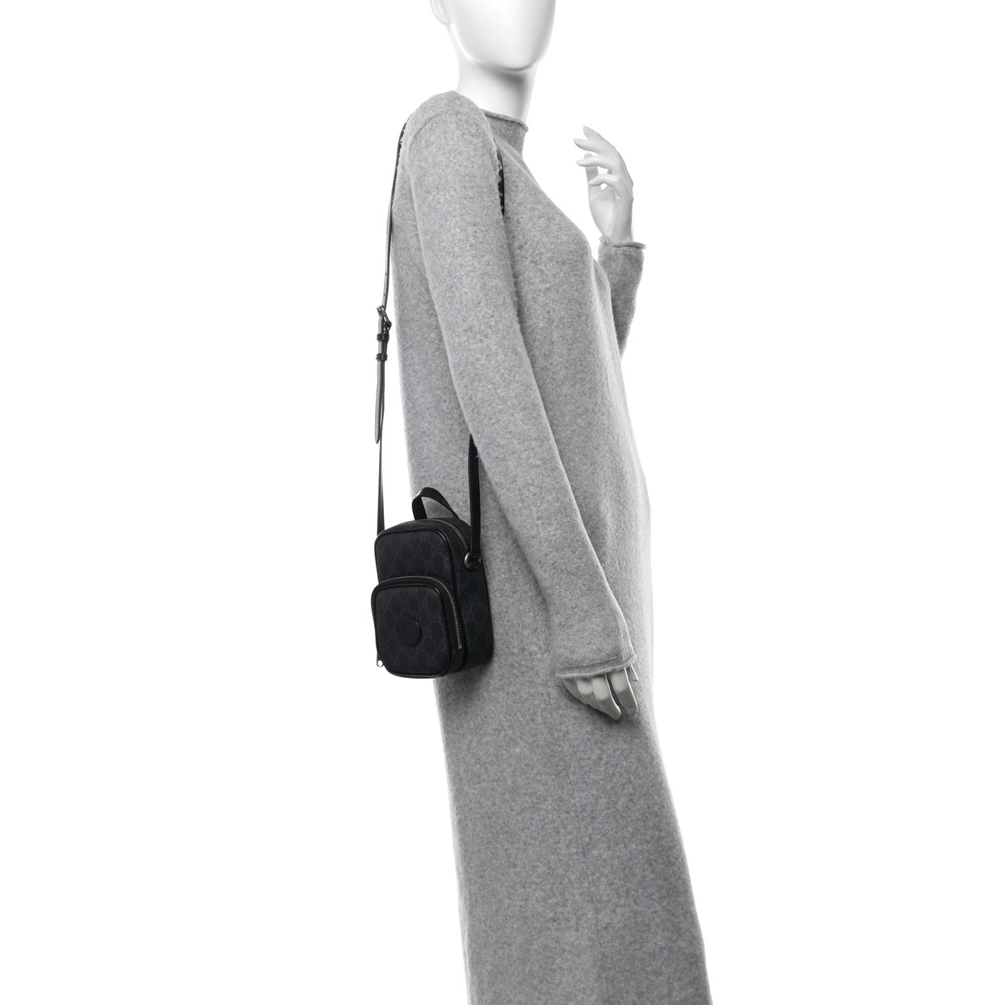 Gucci Interlocking G Mini GG Supreme Coated Canvas Bag - Black