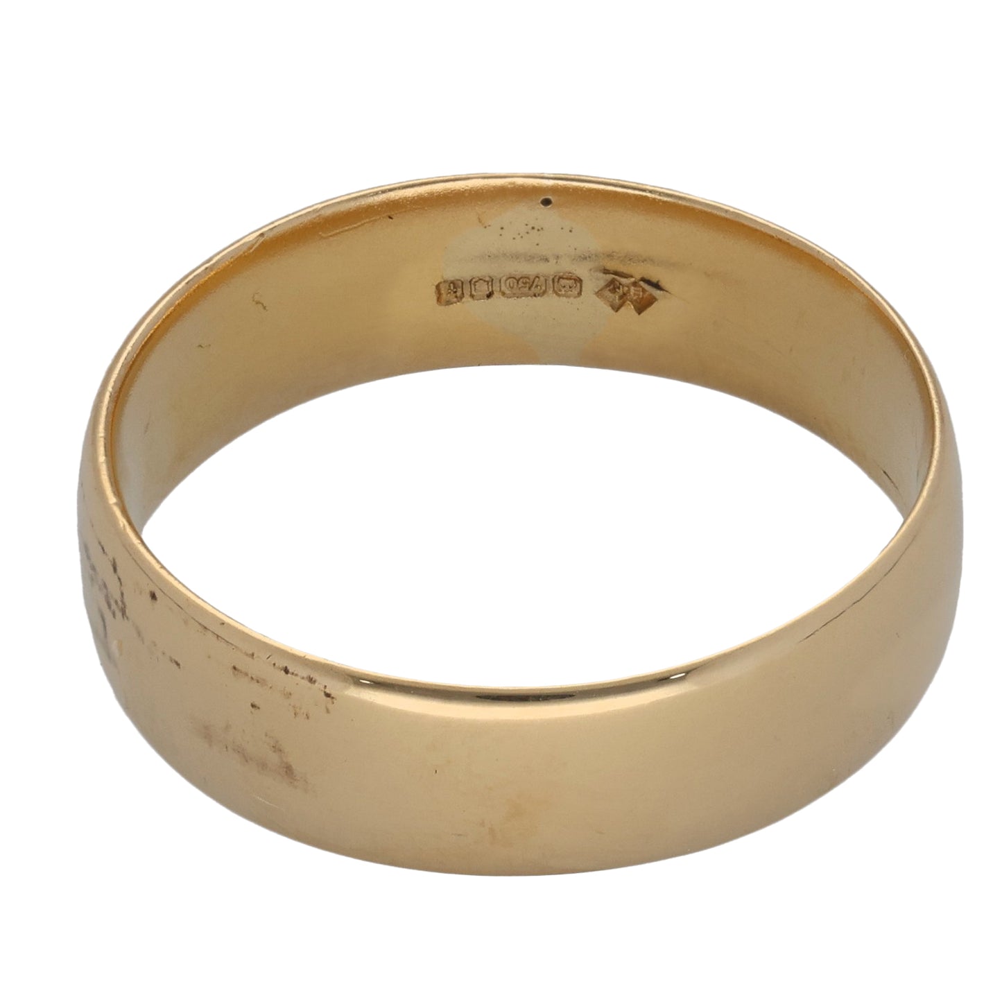 18ct Gold Plain Wedding Ring Size S