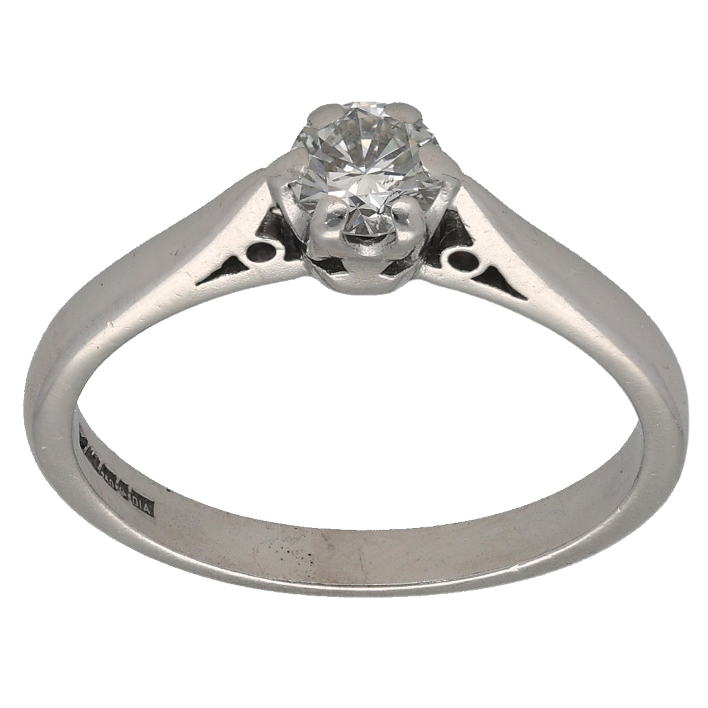 18ct Gold 0.31ct Diamond Solitaire Ring Size K
