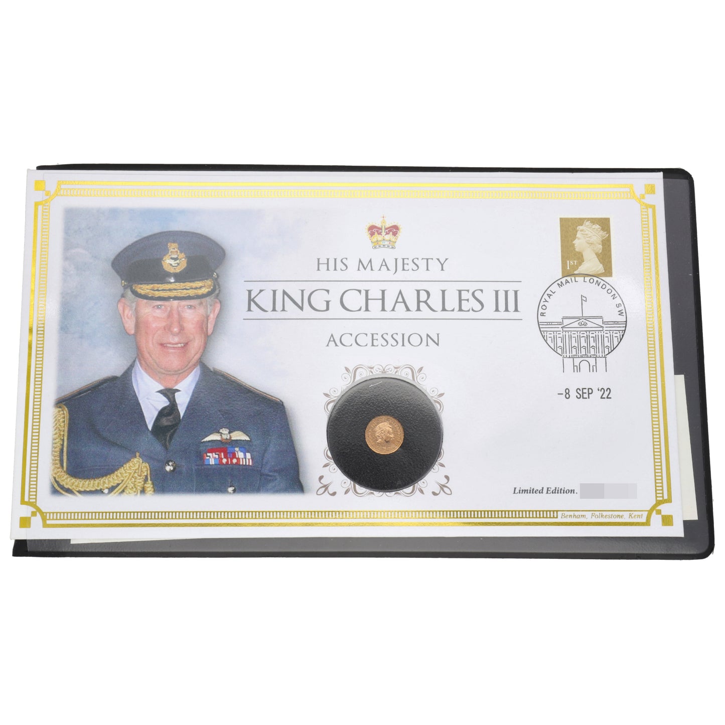 22ct Gold King Charles III Quarter Sovereign Coin 2022