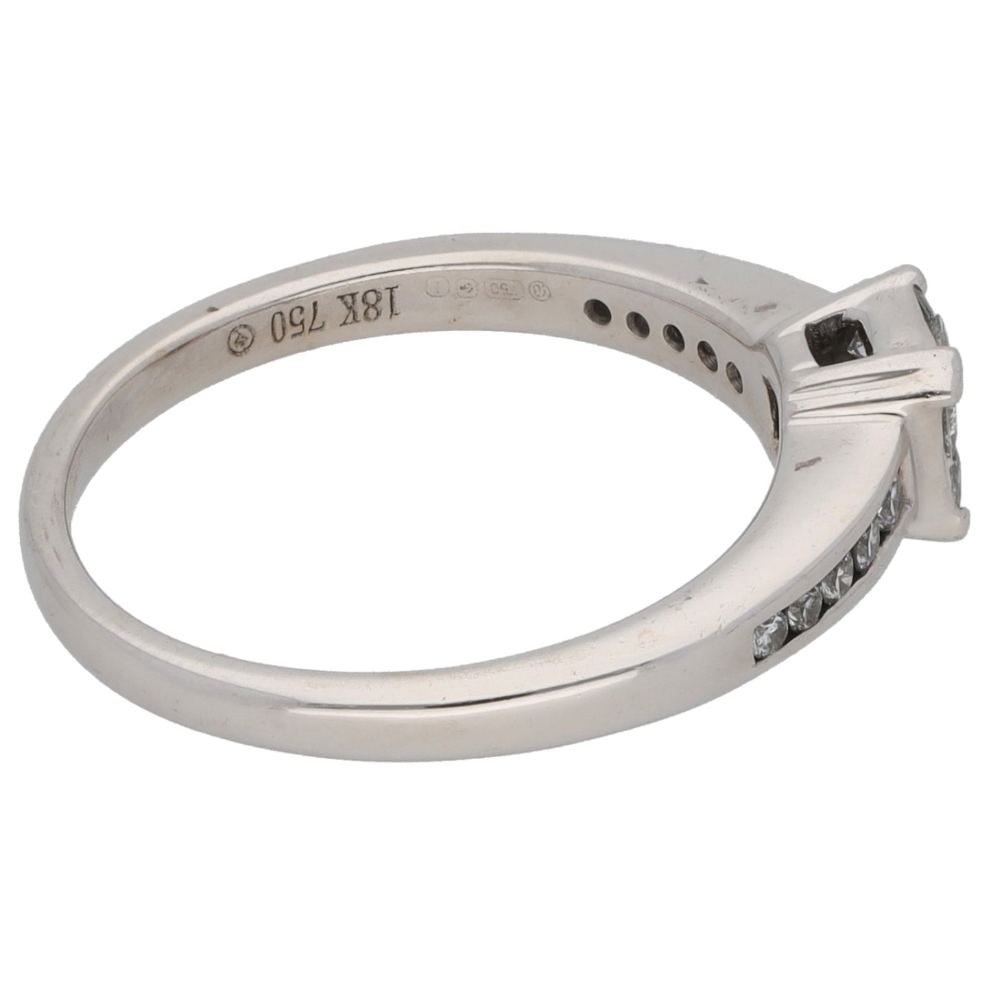 18ct White Gold 0.39ct Diamond Dress/Cocktail Ring Size K