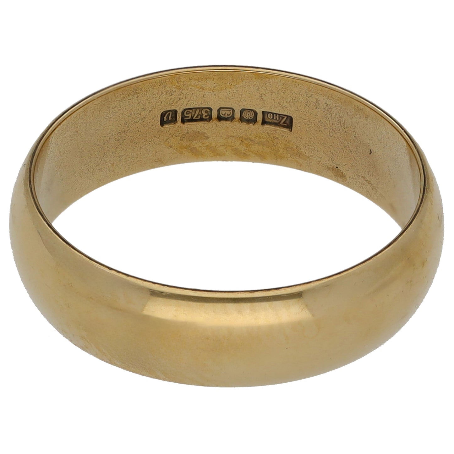 9ct Gold Plain Wedding Ring Size K