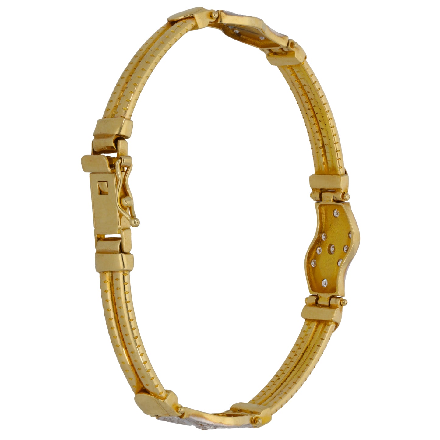 9ct Gold Cubic Zirconia Alternative Bracelet