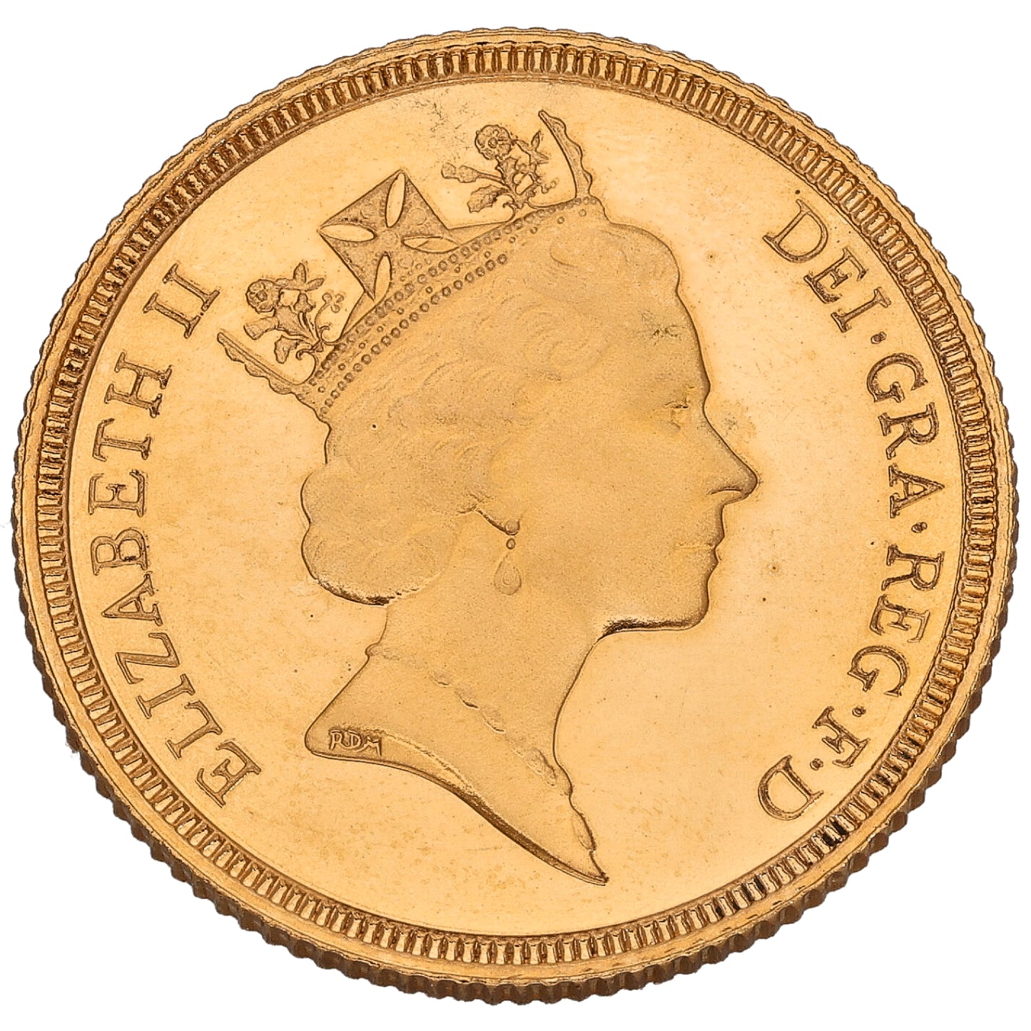 22ct Gold Queen Elizabeth II Full Sovereign Coin 1986