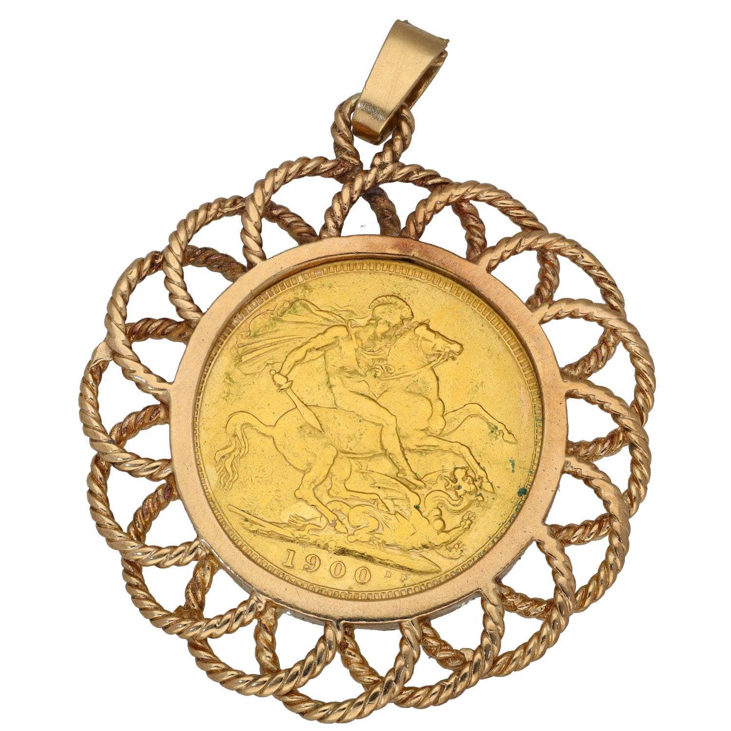 9ct Gold Full Sovereign Coin Pendant | H&T
