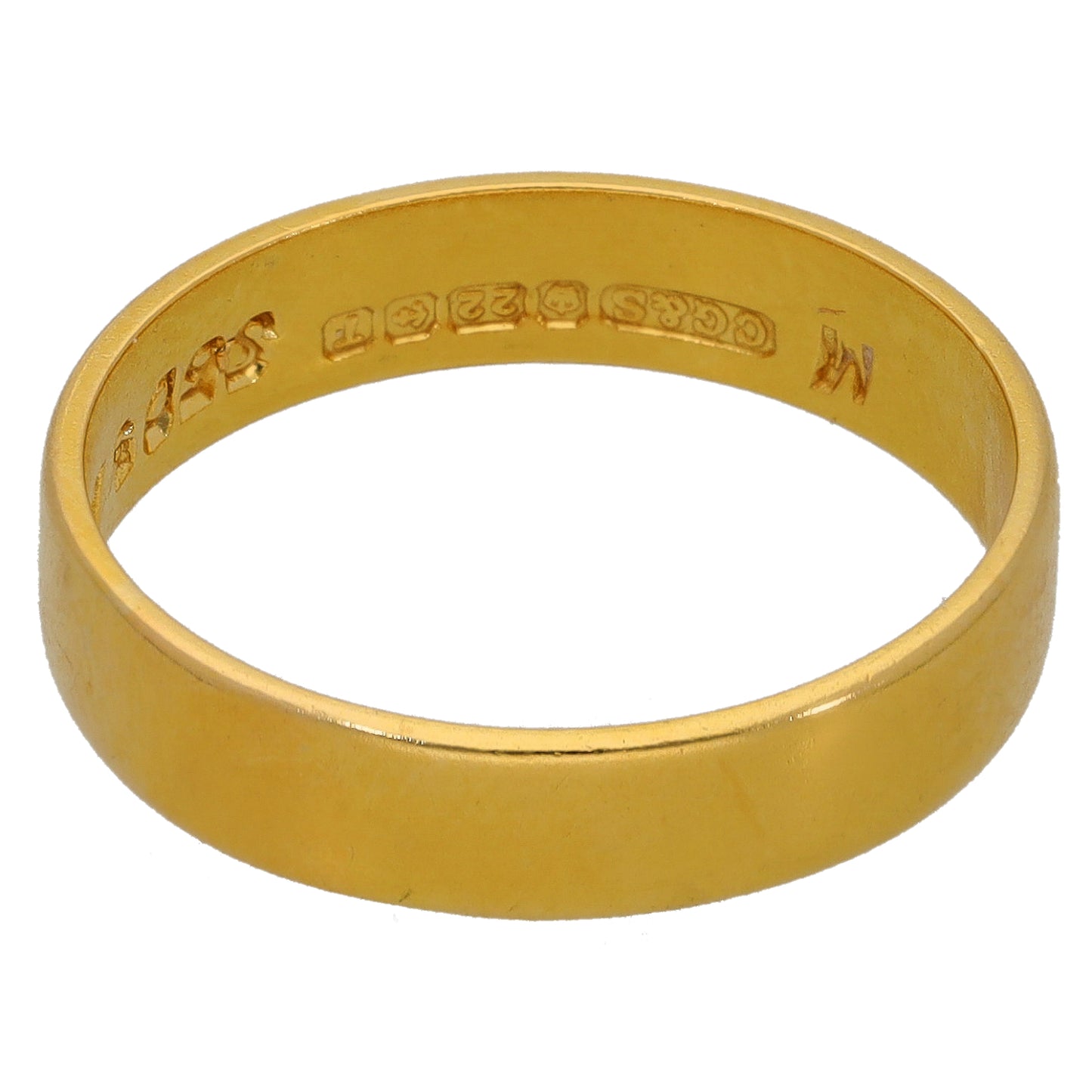 22ct Gold Plain Wedding Ring Size R