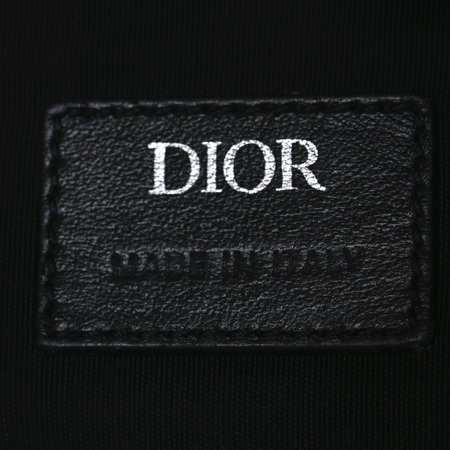 Christian Dior Perforated Oblique Roller Messenger Calfskin Leather Bag - Black