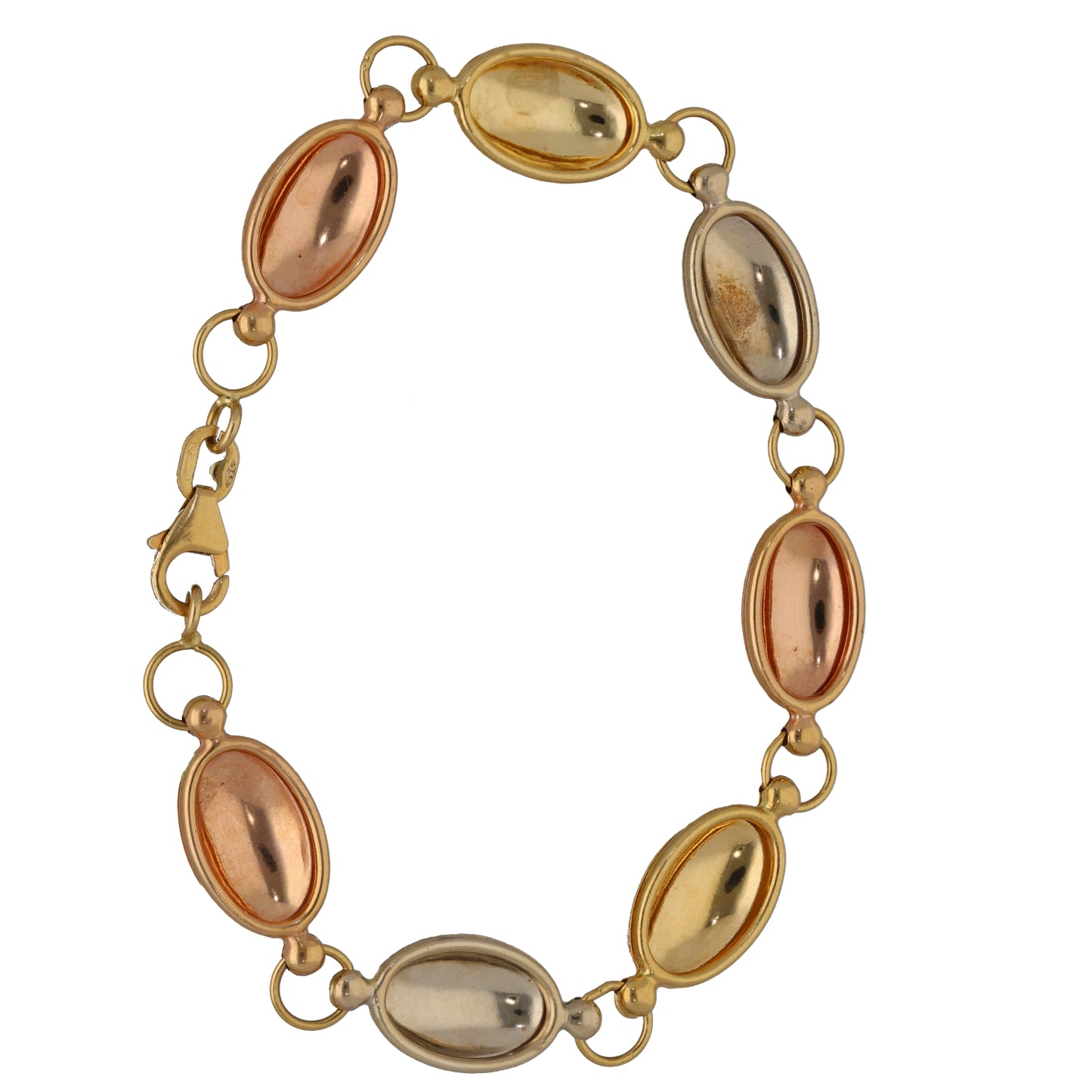 18ct Tri-Colour Gold Fancy Bracelet