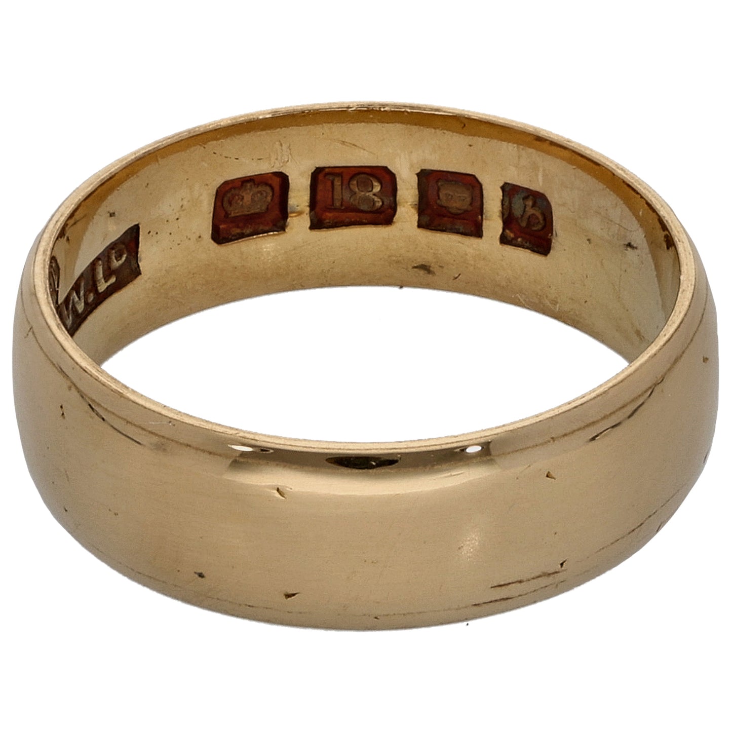 18ct Gold Plain Wedding Ring Size K