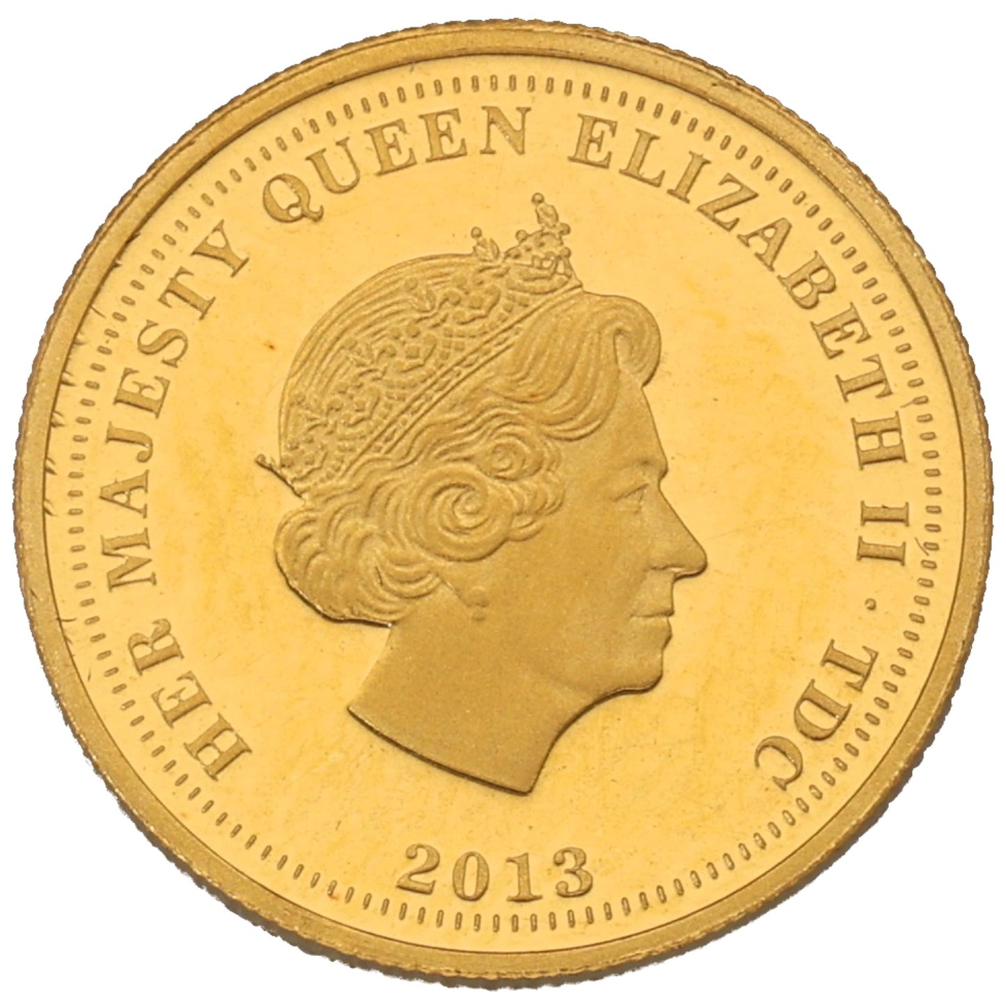 22ct Gold Queen Elizabeth II Quarter Guinea Coin 2013