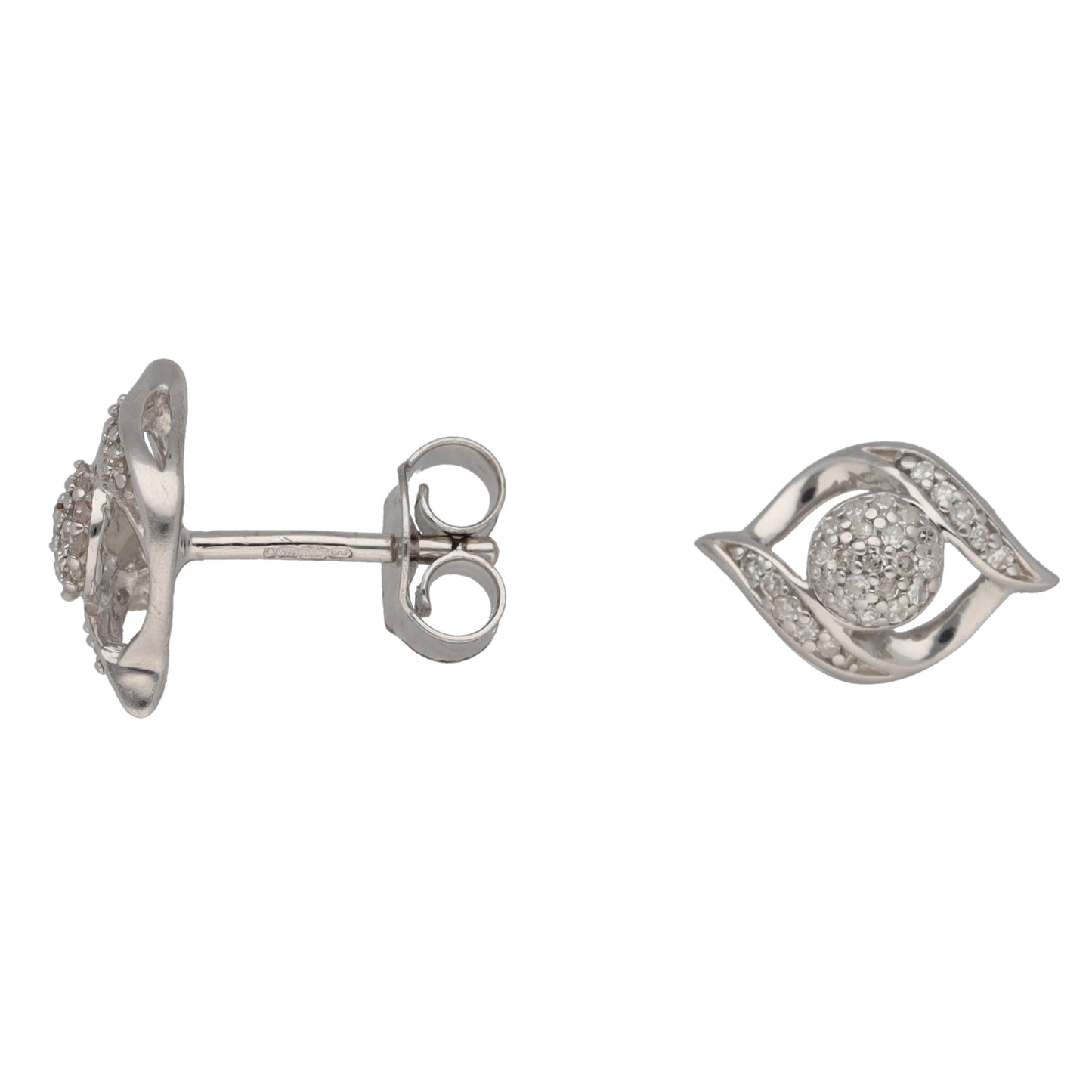9ct White Gold 0.29ct Diamond Stud Earrings