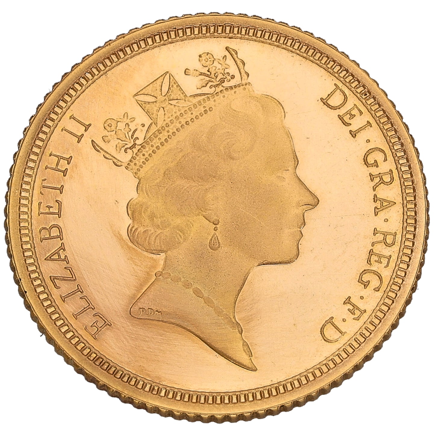 22ct Gold Queen Elizabeth II Half Sovereign Coin 1995