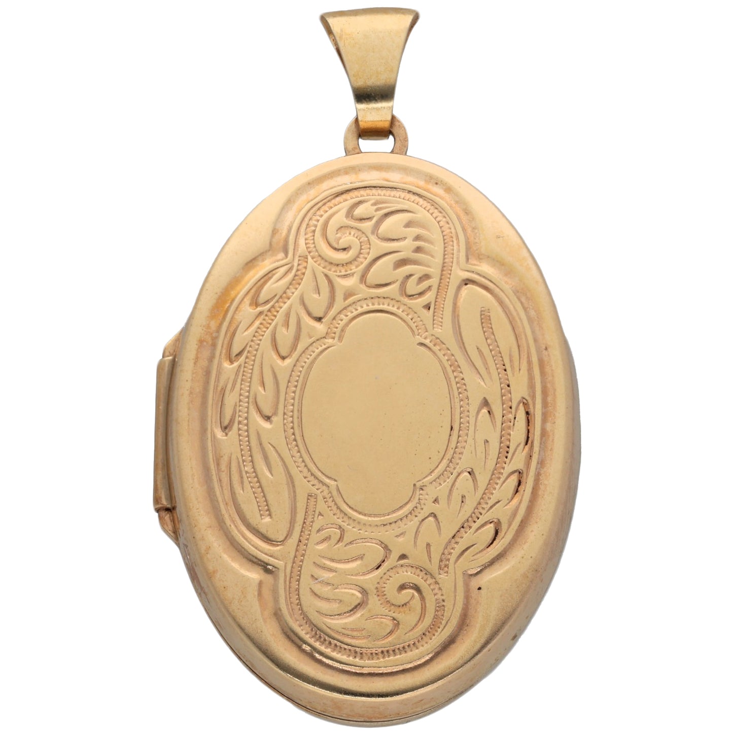 9ct Gold Patterned Locket Pendant