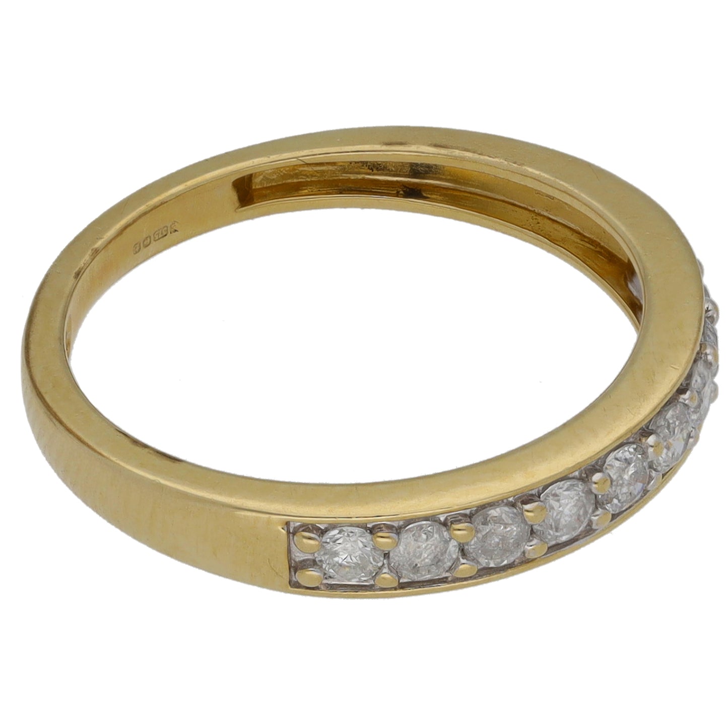 9ct Gold 0.30ct Diamond Half Eternity Ring Size L