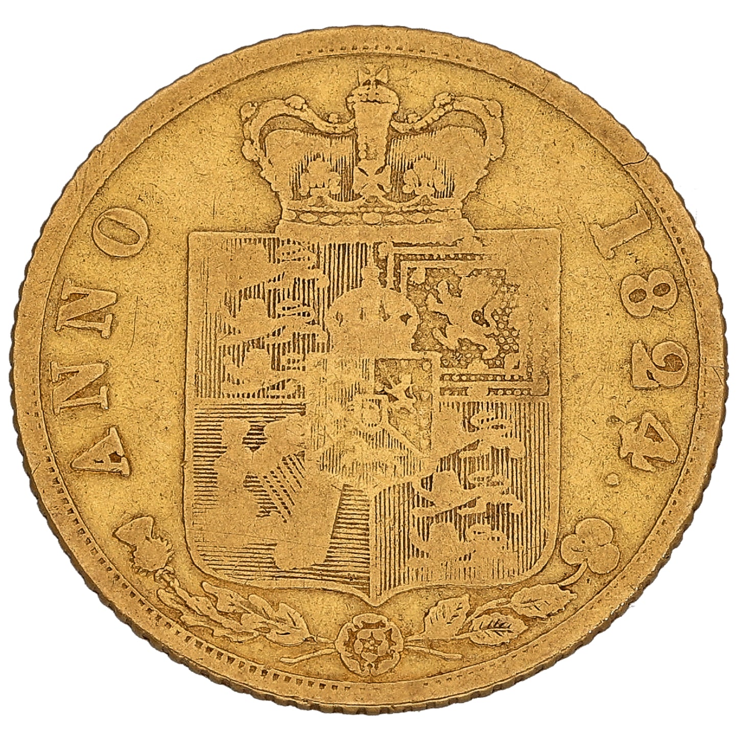 22ct Gold King George III Half Sovereign Coin 1824