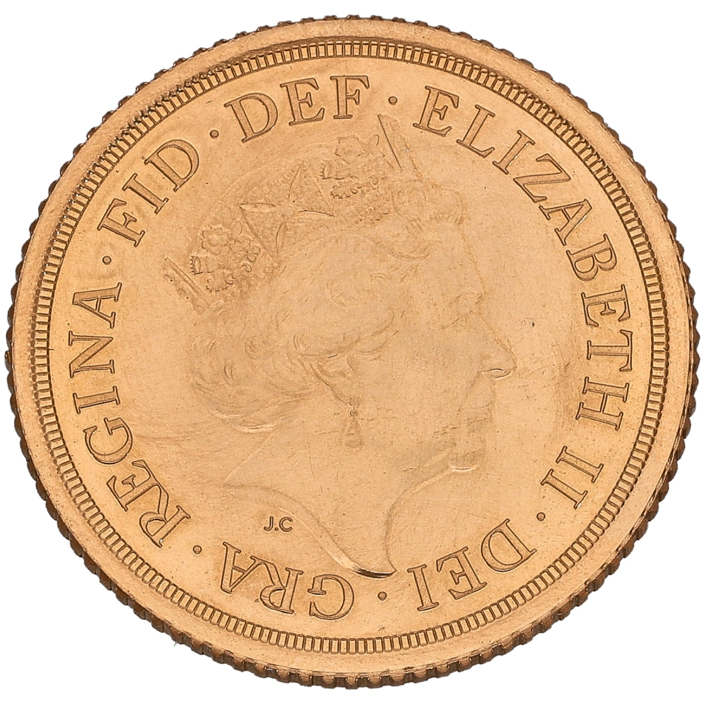 22ct Gold Queen Elizabeth II Half Sovereign Coin 2017