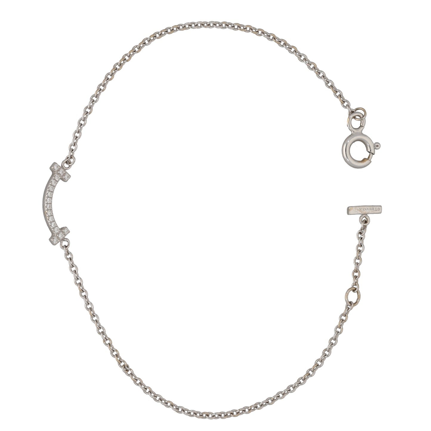 18ct White Gold 0.08ct Diamond Tiffany Bracelet