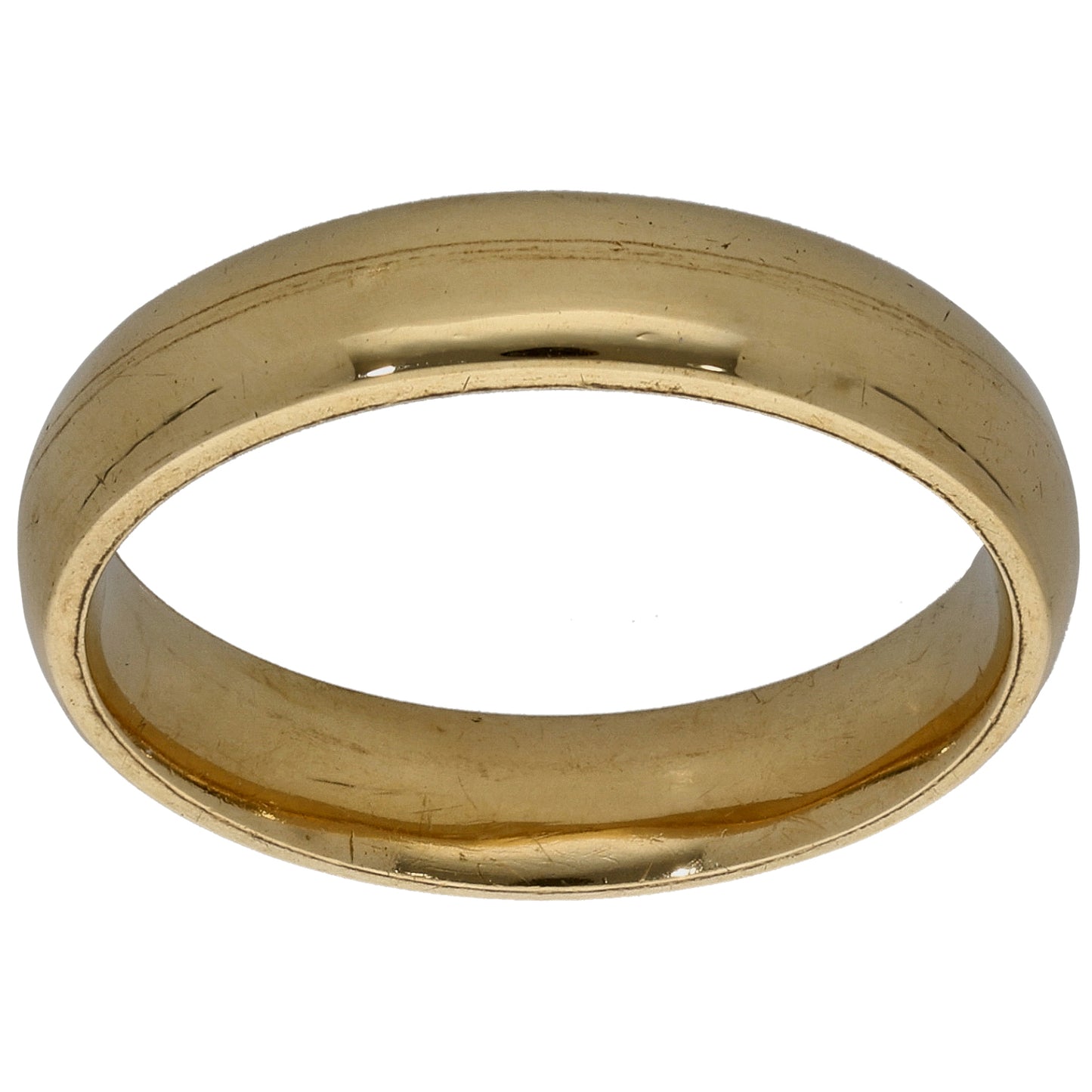 18ct Gold Plain Wedding Ring Size M