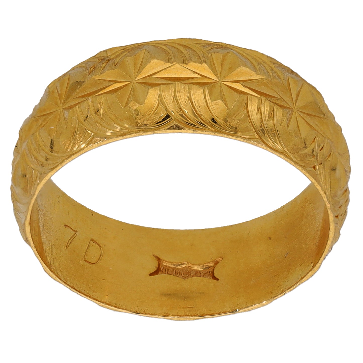 22ct Gold Plain Wedding Ring Size P
