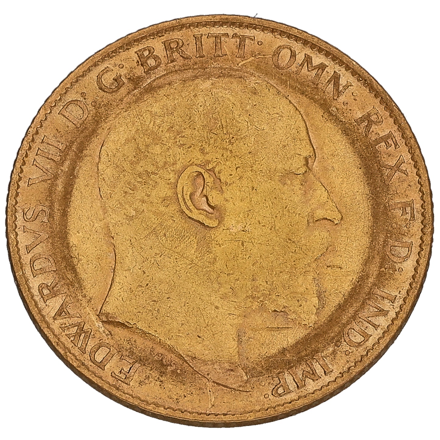 22ct Gold King Edward VII Half Sovereign Coin 1910