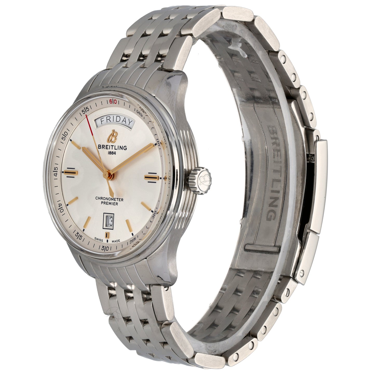 Breitling Premier Day-Date A45340 40mm Stainless Steel Watch