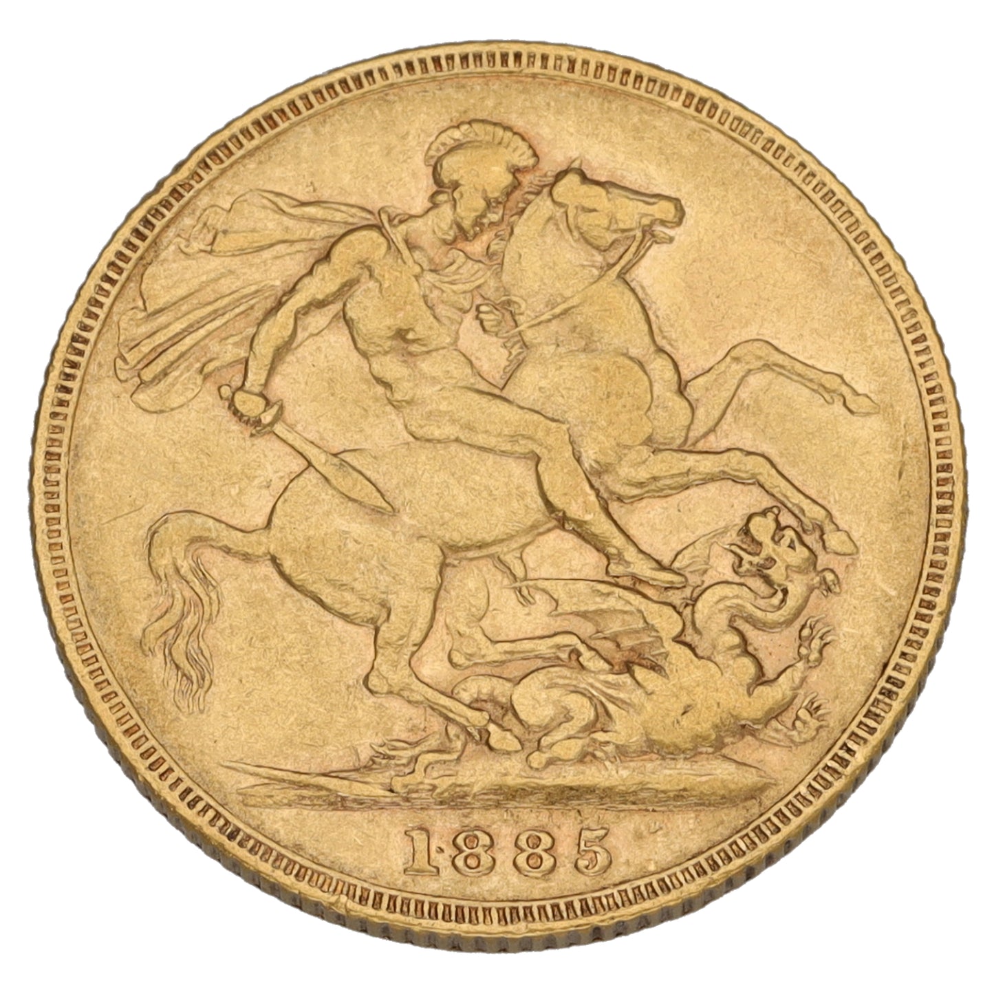 22ct Gold Queen Victoria Full Sovereign Coin 1885