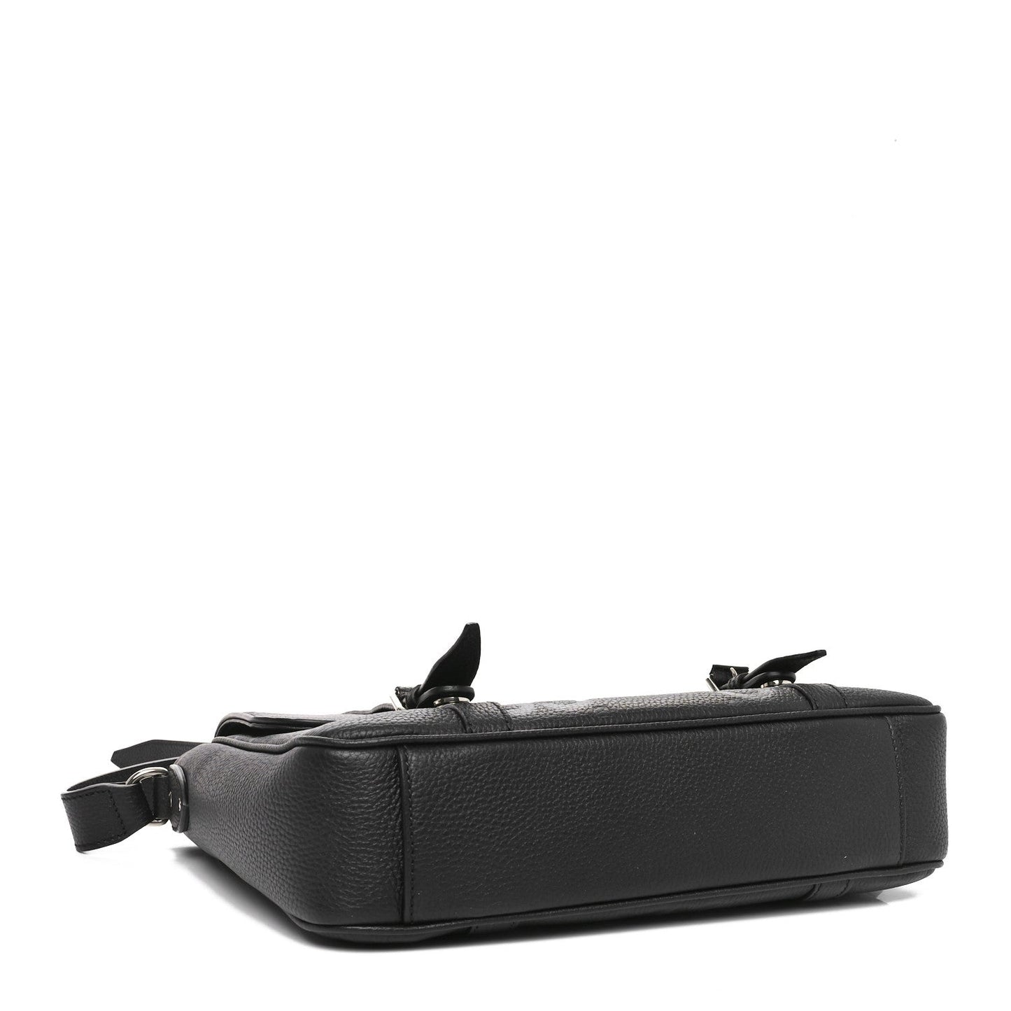 Gucci Jumbo GG Medium Messenger Raffia Leather Bag - Black