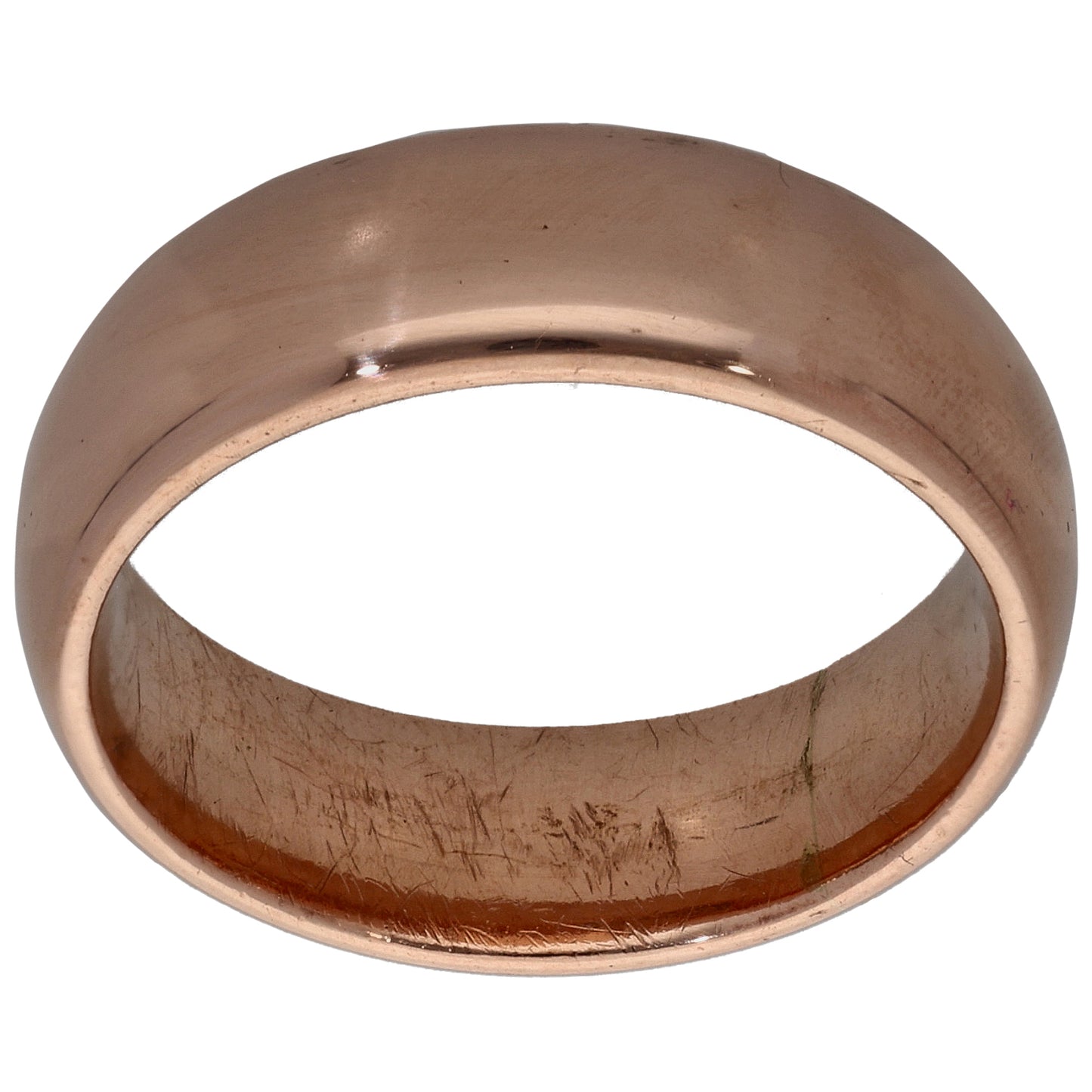 9ct Rose Gold Plain Wedding Ring Size L