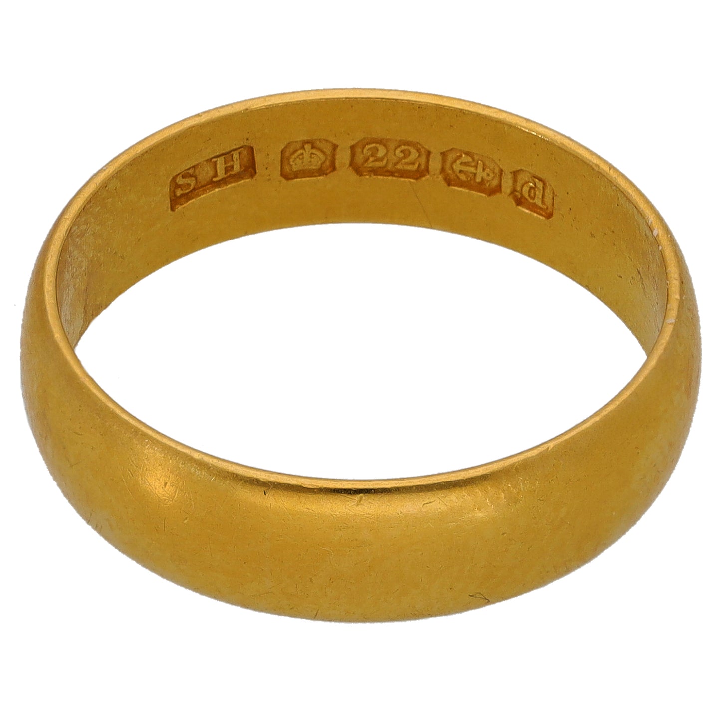 22ct Gold Plain Wedding Ring Size R