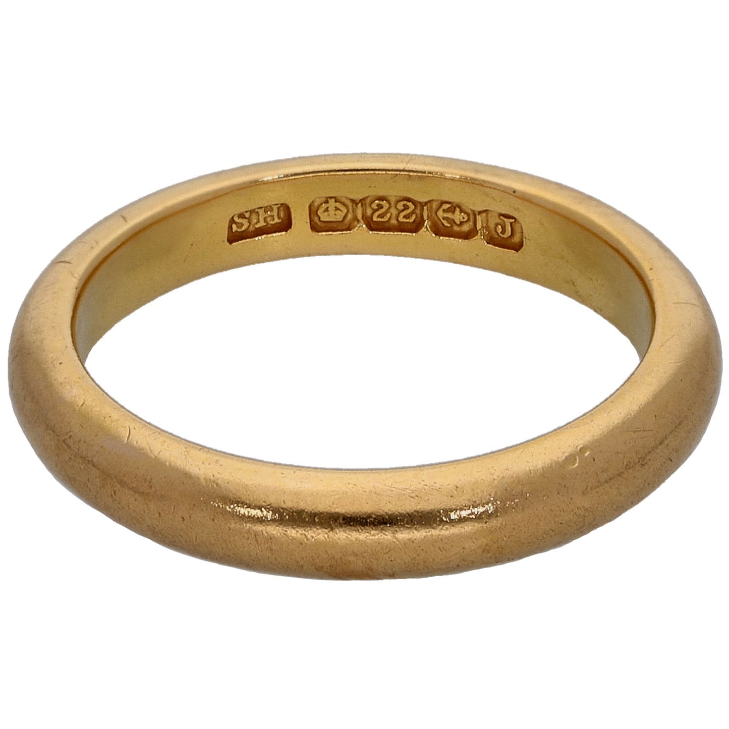 22ct Gold Plain Wedding Ring Size K