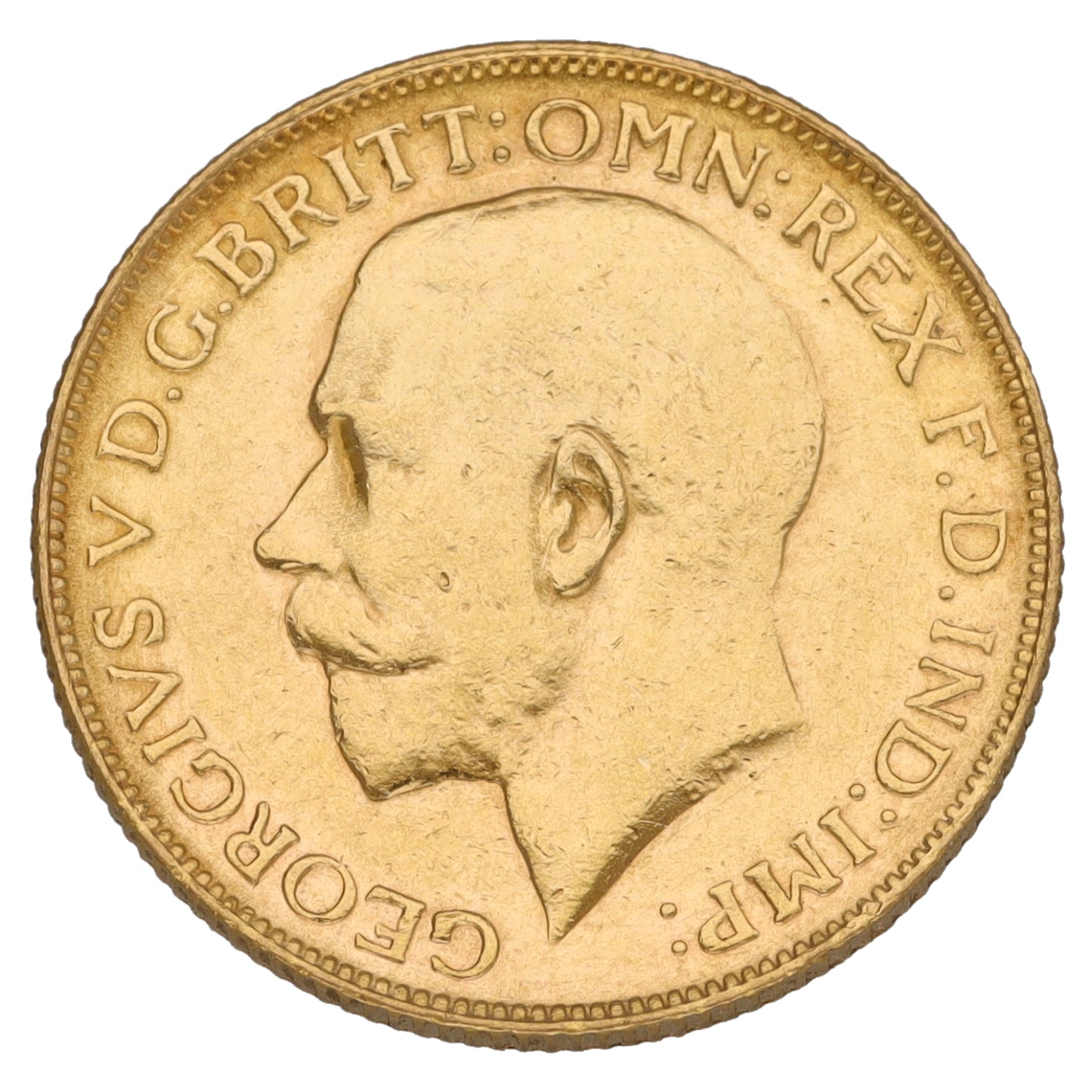 22ct Gold King George V Full Sovereign Coin 1919