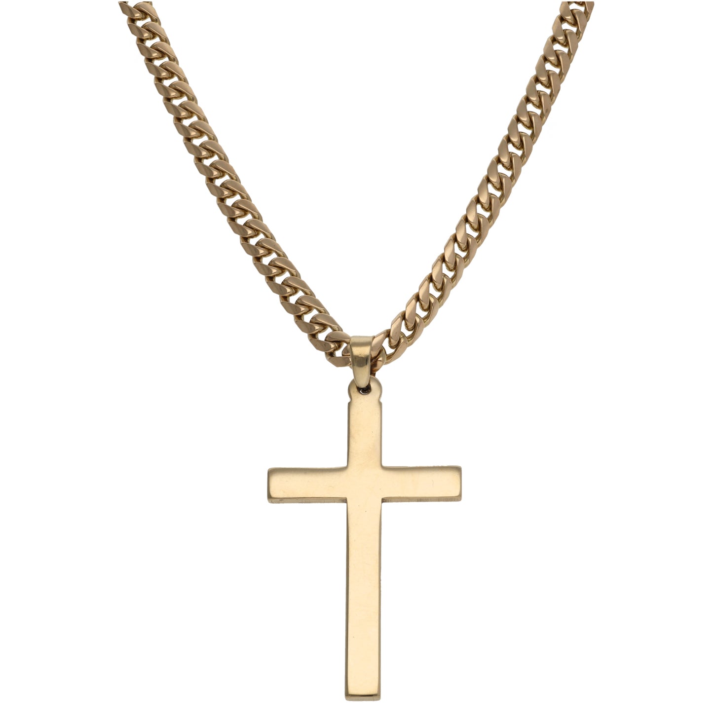 9ct Gold Cross Pendant With Chain