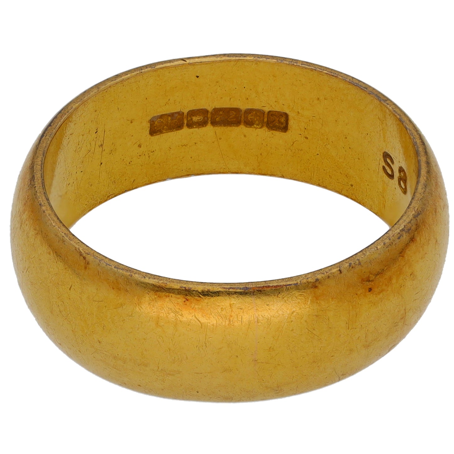22ct Gold Plain Wedding Ring Size R