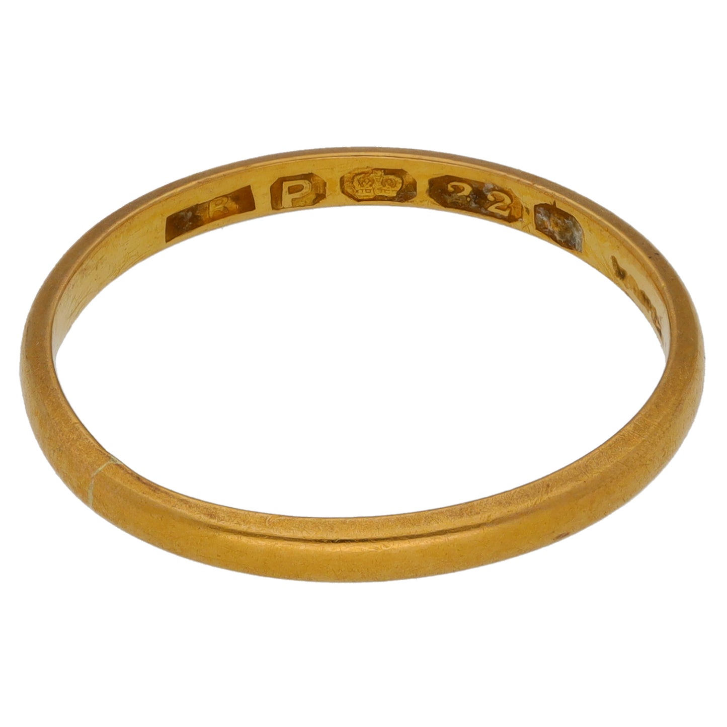 22ct Gold Plain Wedding Ring Size R