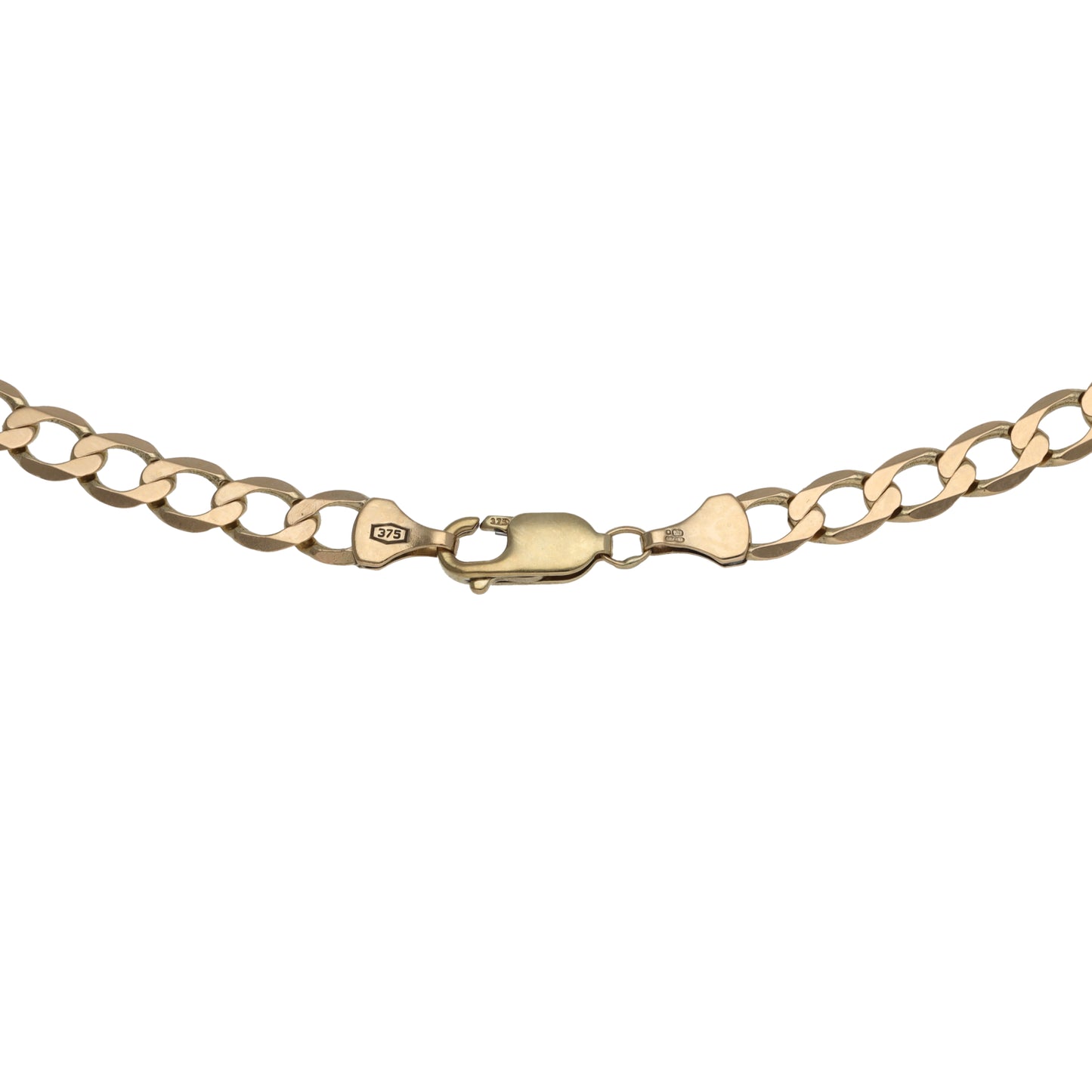 9ct Gold Curb Chain 22"