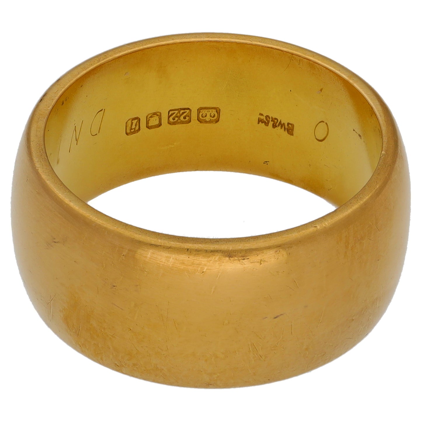 22ct Gold Plain Wedding Ring Size N