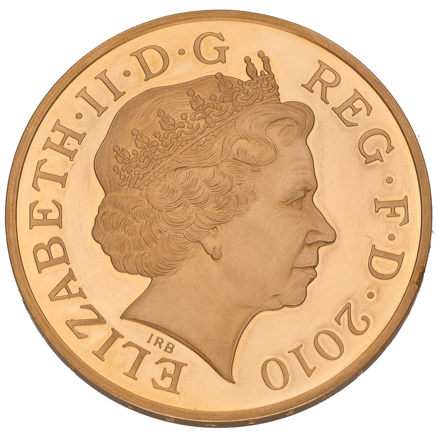 22ct Gold Restoration Of The Monarchy Five Pounds Coin 2010